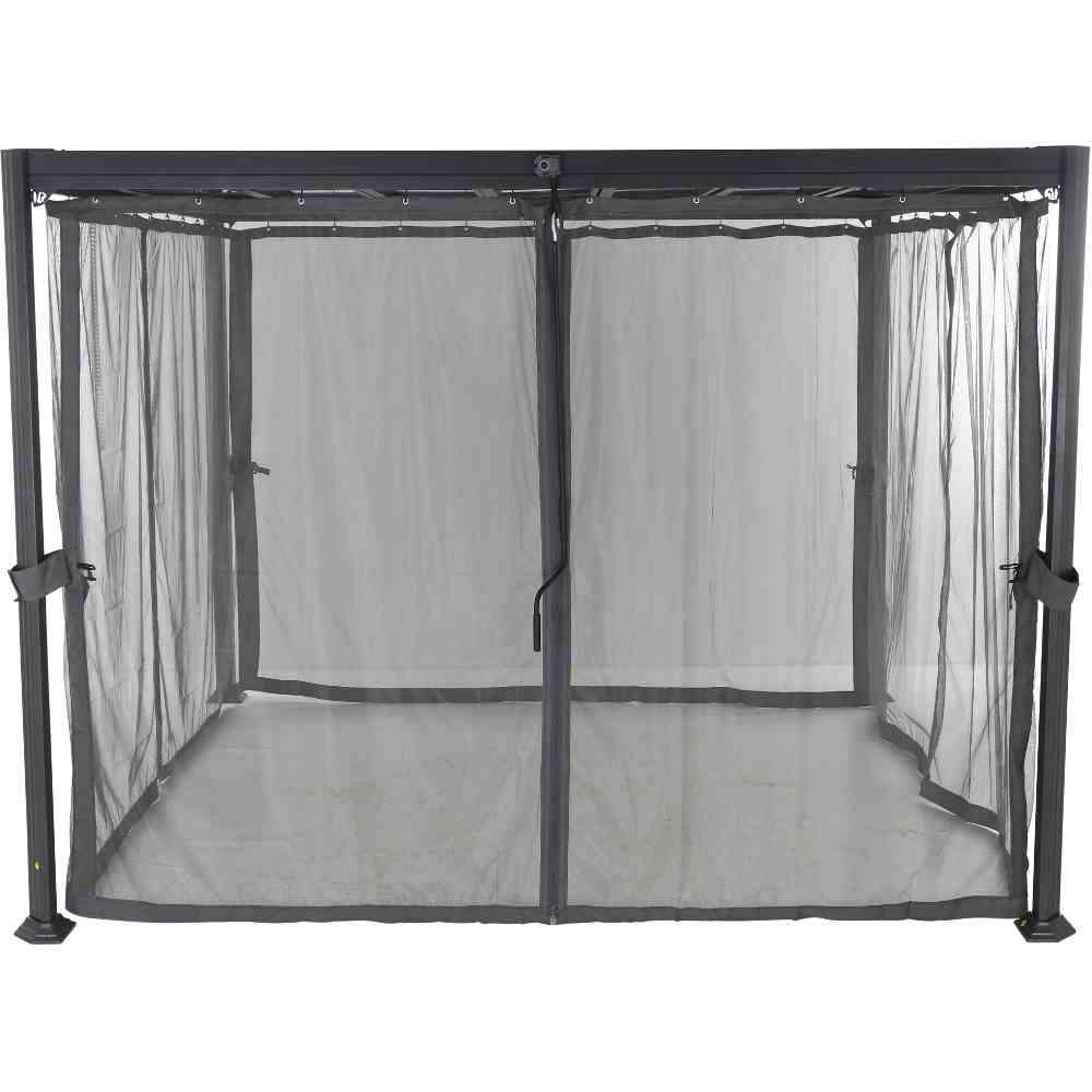 SIENA GARDEN Set Moskitonetz zu Pavillon Florenz 3x3 m, grau