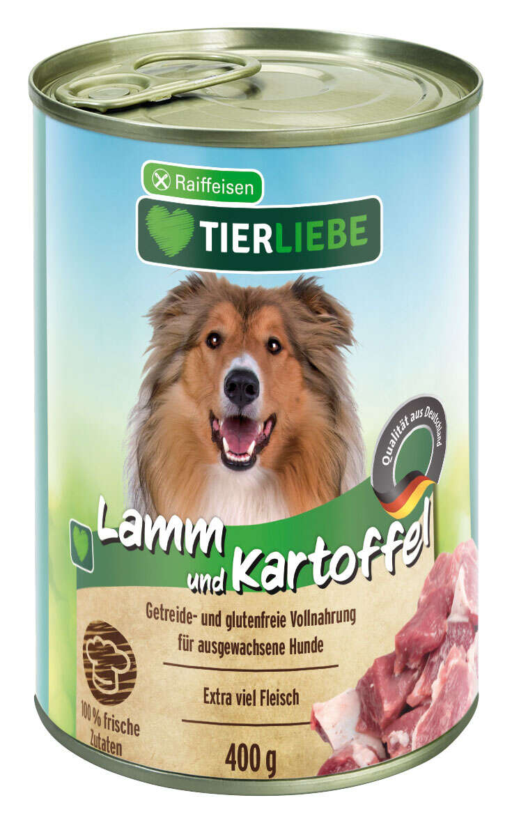 TIERLIEBE Hunde-Nassfutter Lamm und Kartoffel