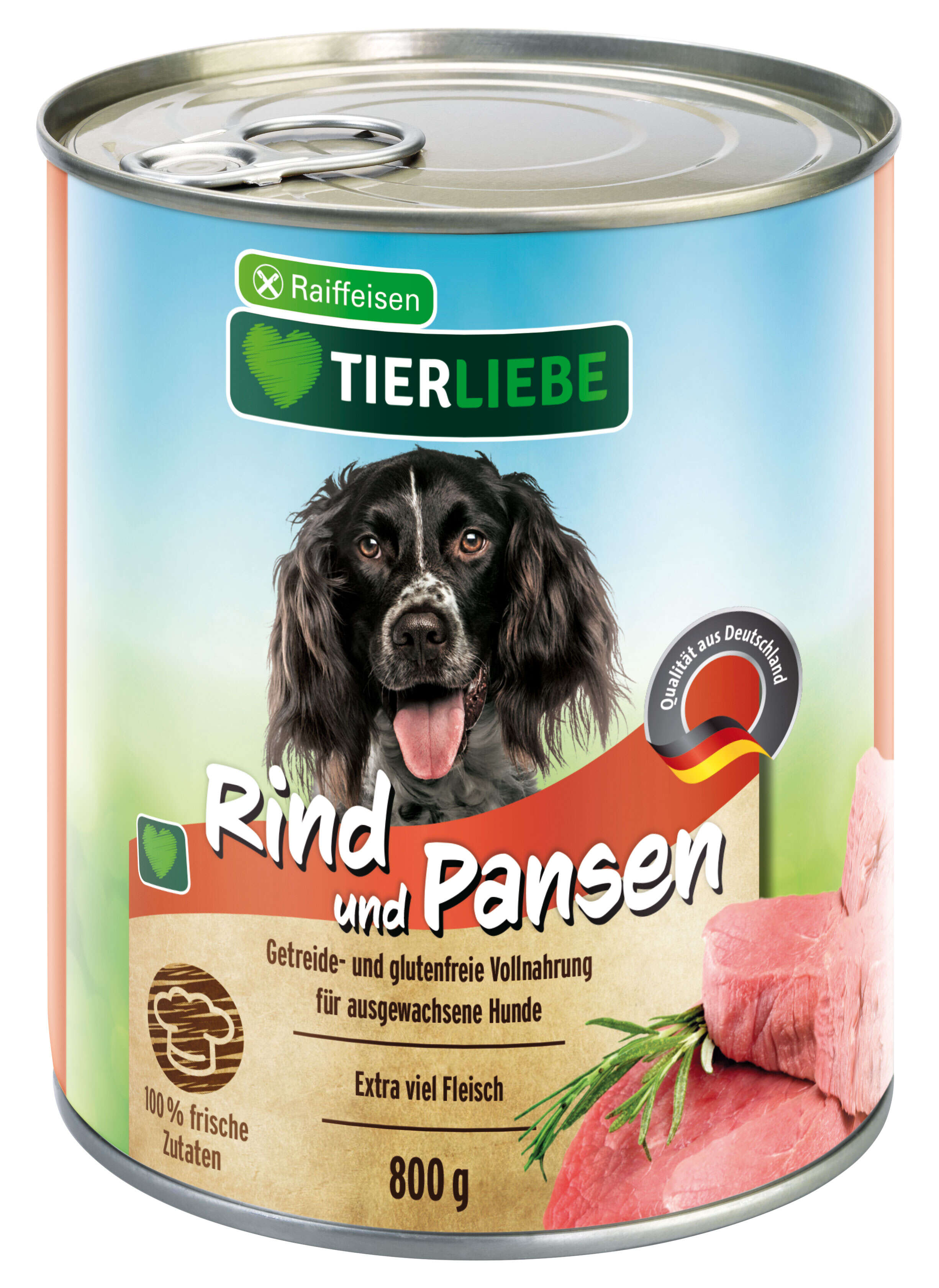 TIERLIEBE Hunde-Nassfutter Rind und Pansen