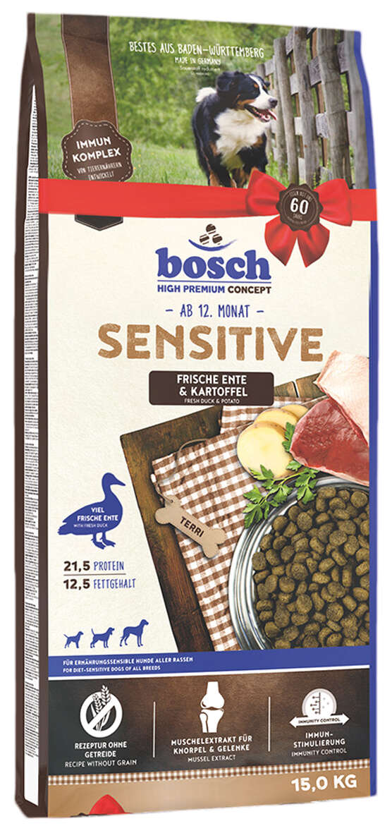 bosch Hunde-Trockenfutter Sensitive Ente + Kartoffel
