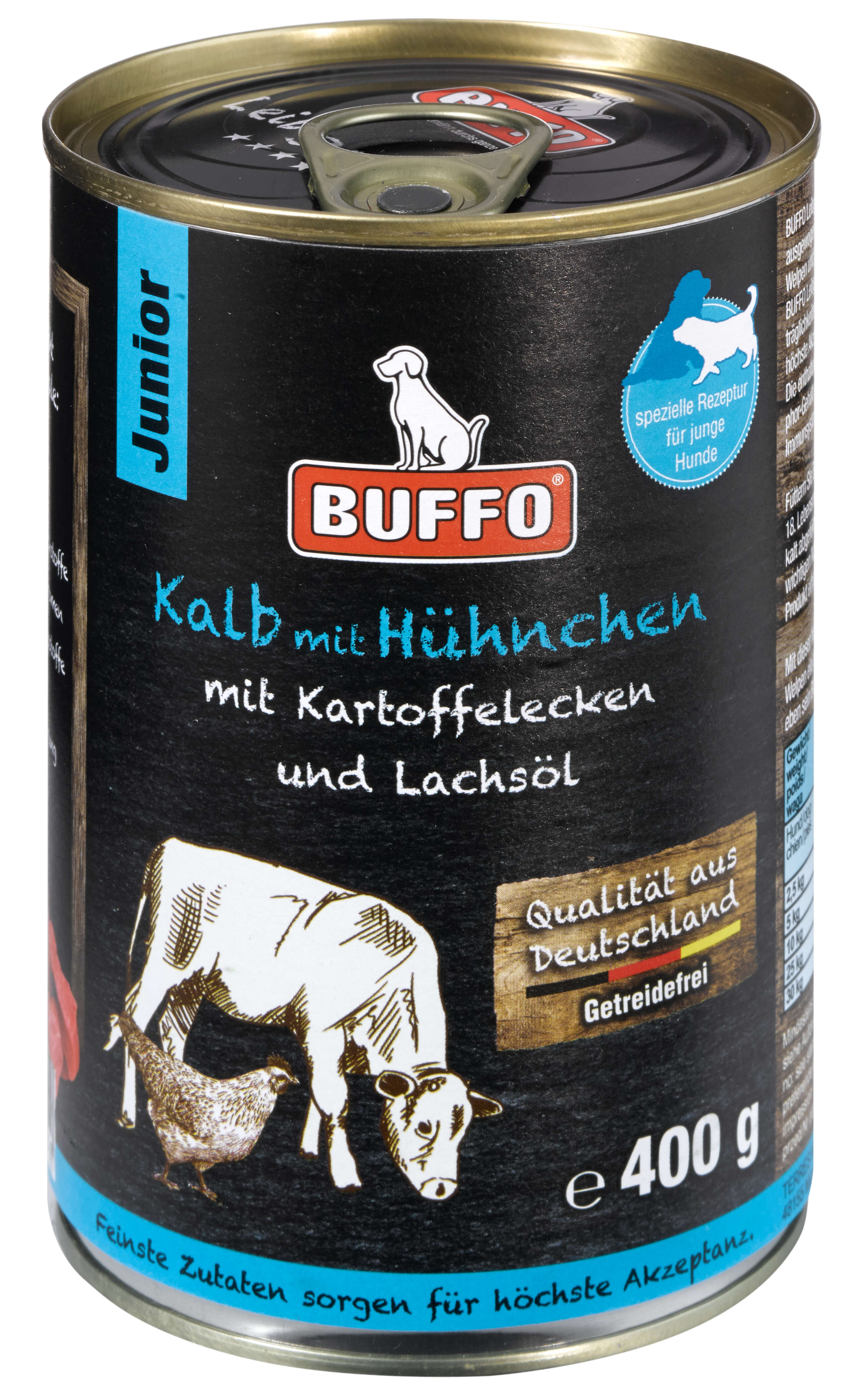 BUFFO Hunde-Nassfutter Leibgericht Junior Kalb & Hühnchen
