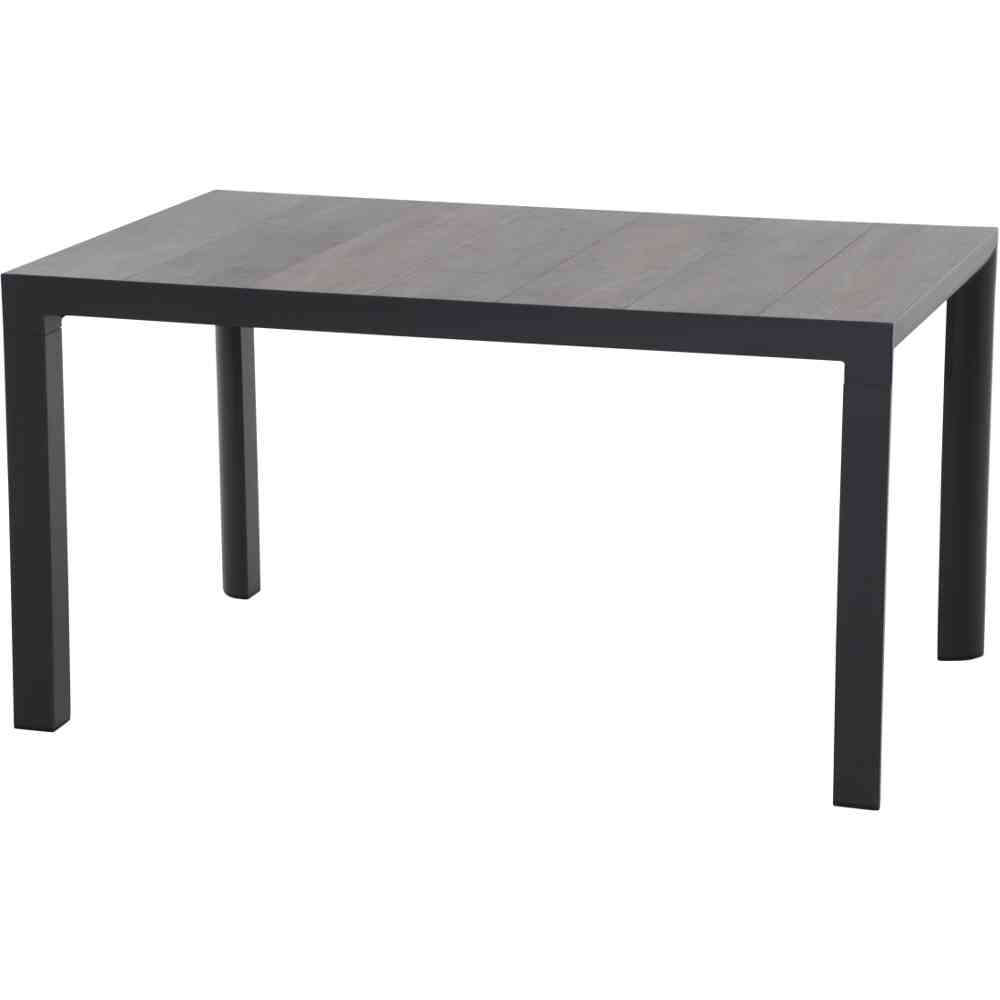 SIENA GARDEN Silva Dining Tisch 160x90 matt anthrazit / washed grey