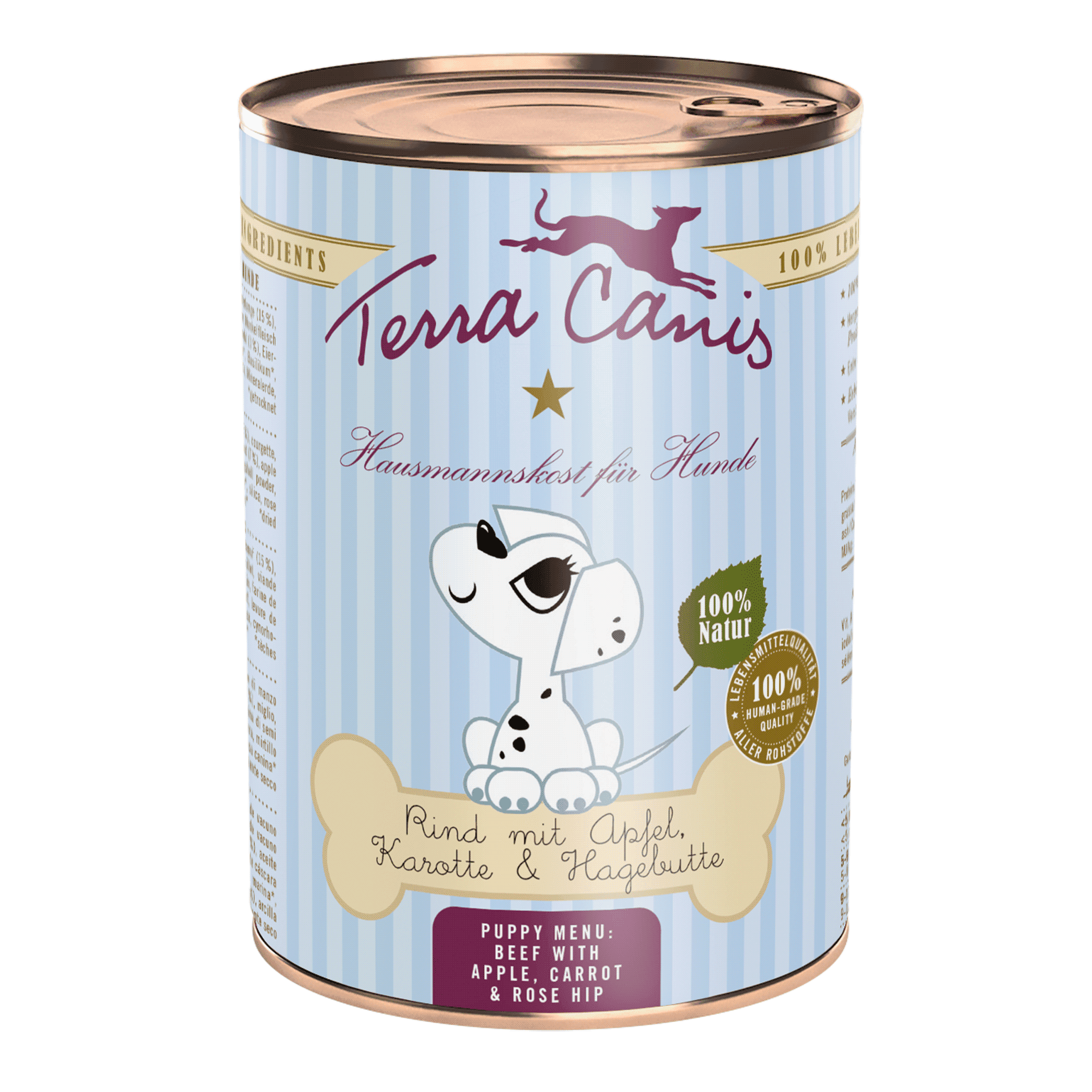 Terra Canis Hunde-Nassfutter Welpe Rind mit Apfel, Karotte