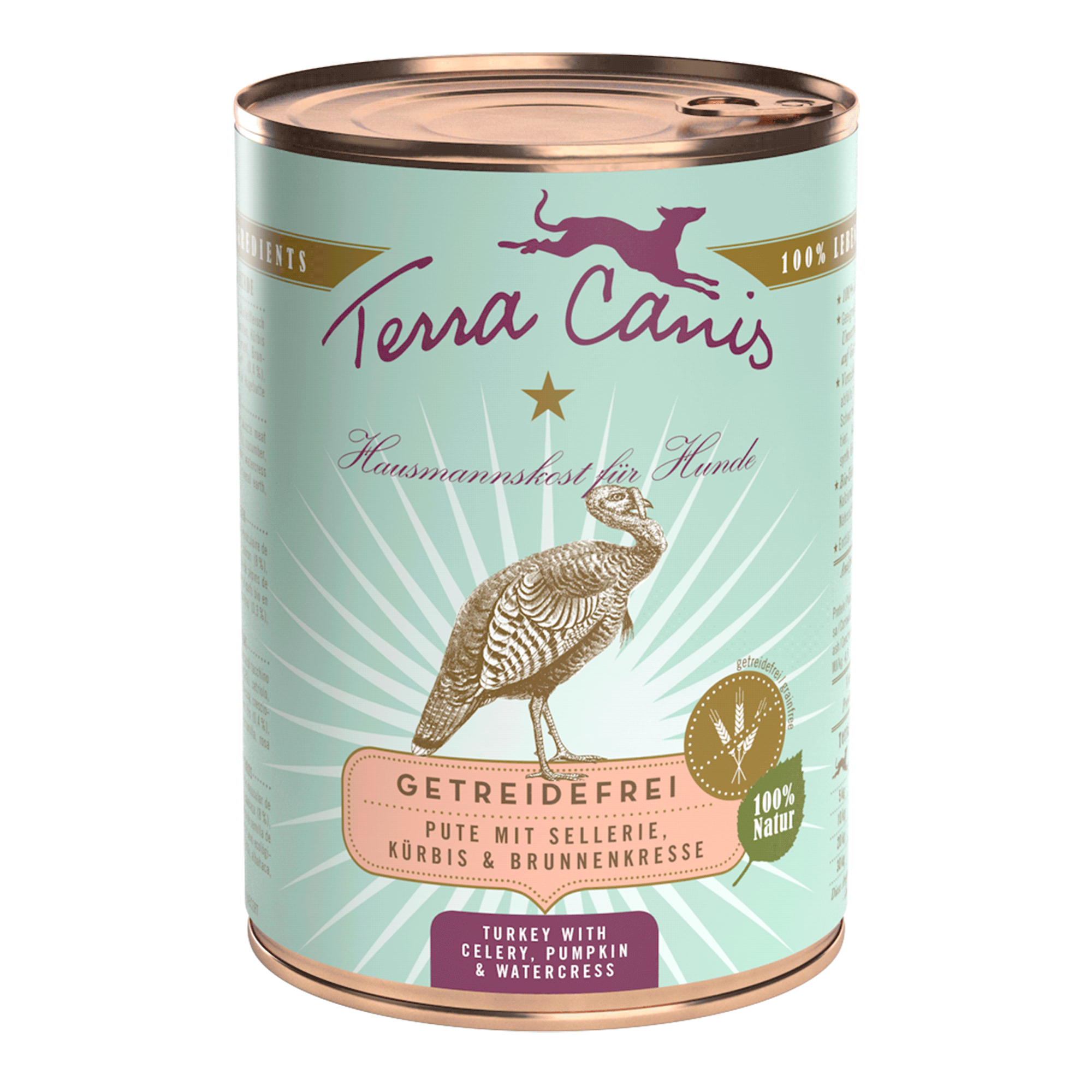Terra Canis Hunde-Nassfutter Getreidefrei Pute mit Sellerie und Kürbis