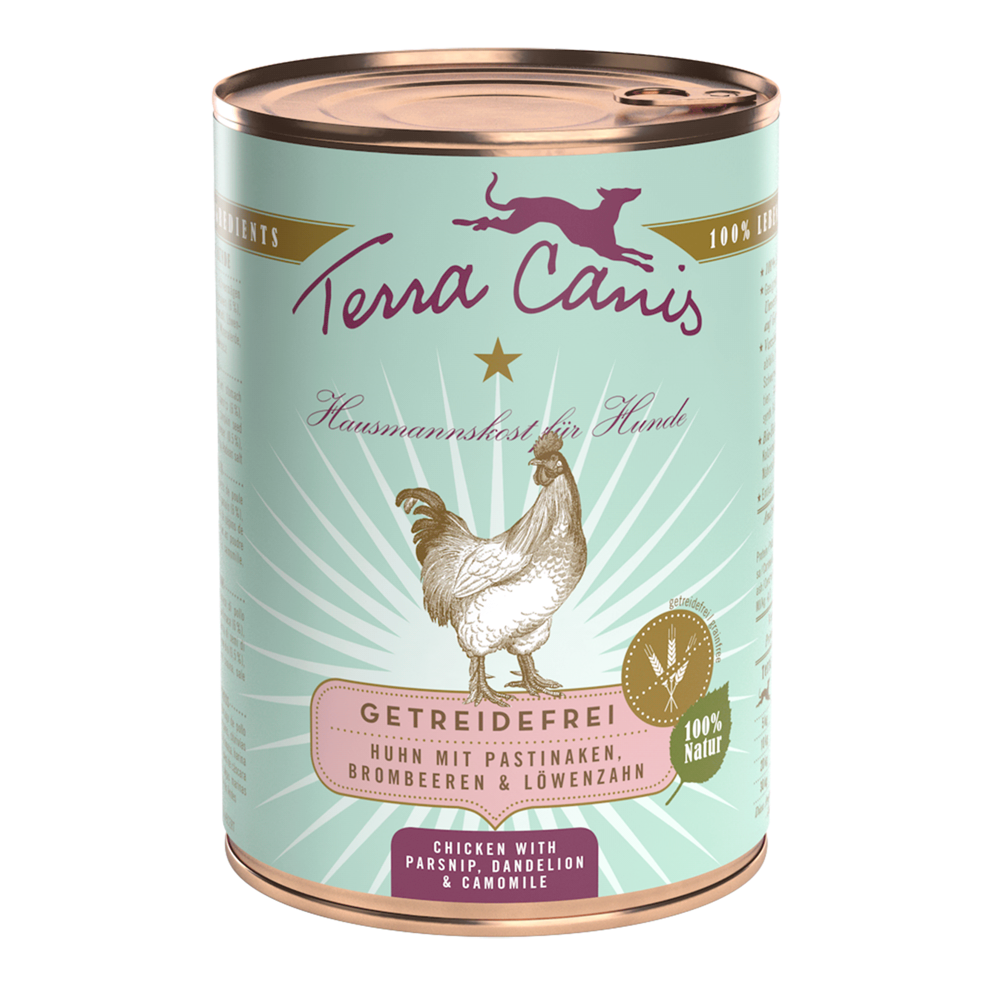 Terra Canis Hunde-Nassfutter Getreidefrei Huhn mit Pastinaken und Löwenzahn