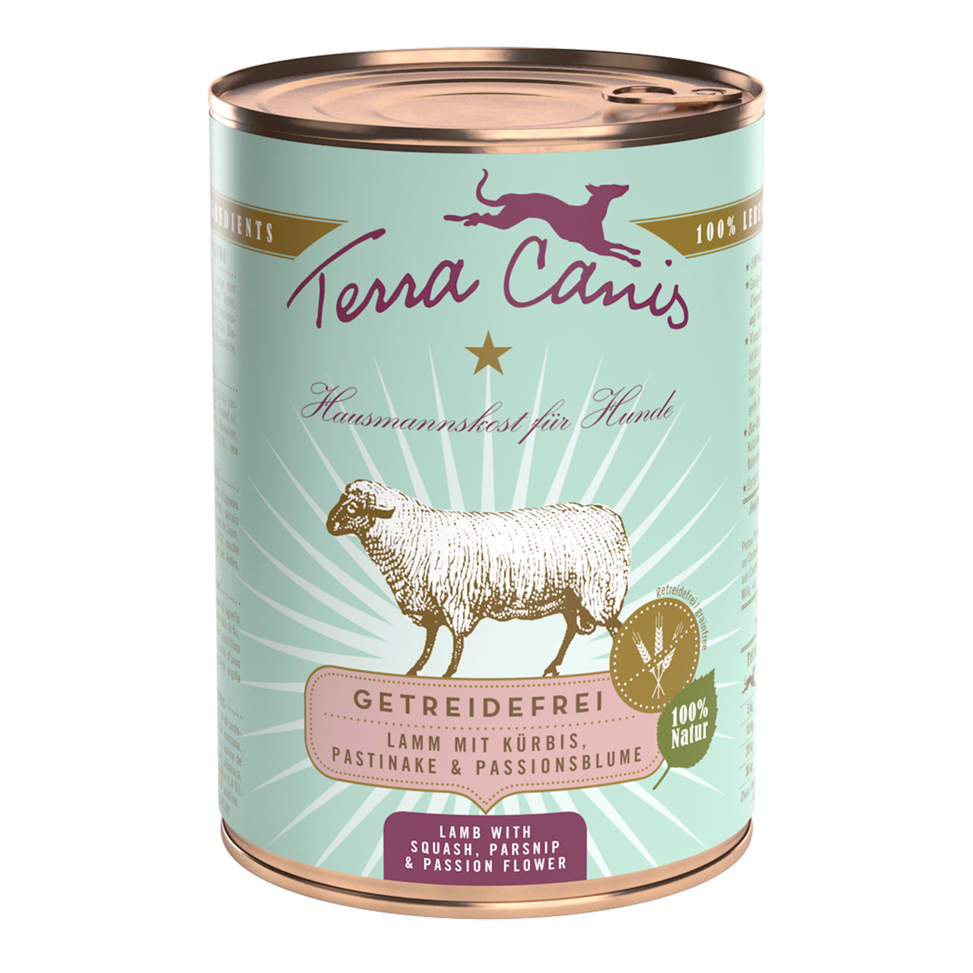 Terra Canis Hunde-Nassfutter Getreidefrei Lamm mit Kürbis und Pastinake