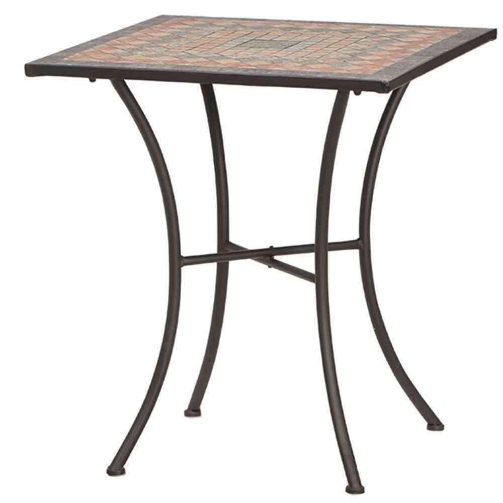 SIENA GARDEN Tisch Prato eckig 64x64 Eisen mit Mosaikoptik