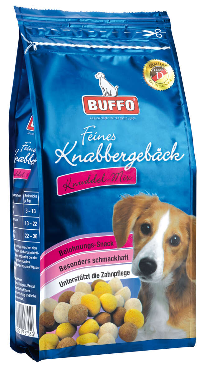 BUFFO Hundeleckerli Knabbergebäck Knuddel-Mix