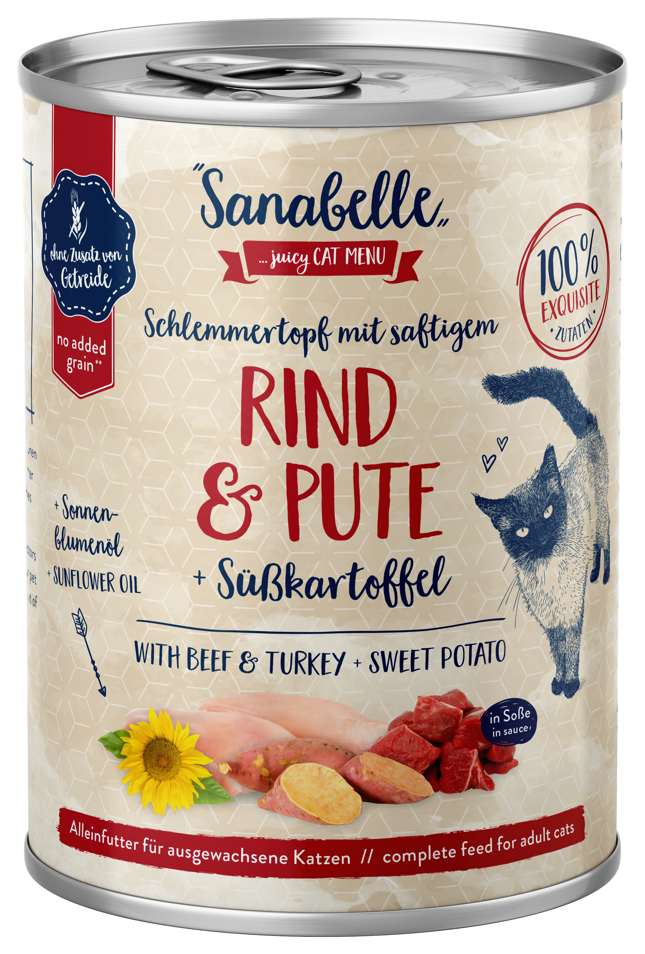 Sanabelle Katzen Nassfutter mit Rind & Pute