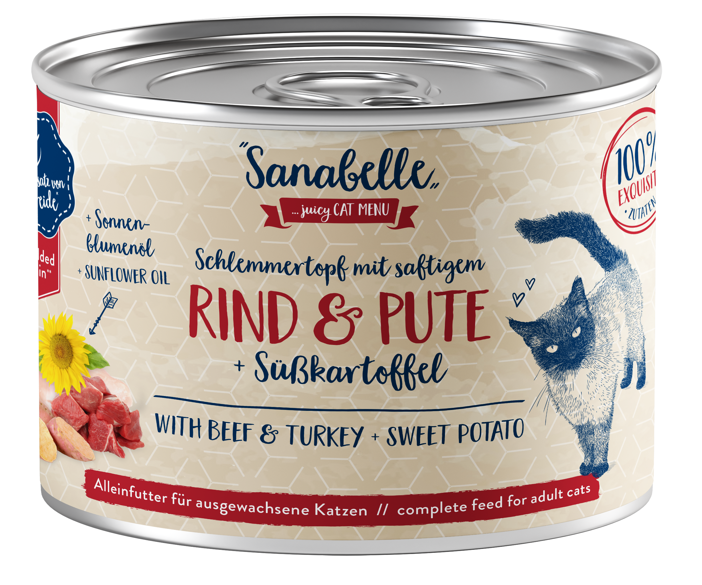 Sanabelle Katzen Nassfutter mit Rind & Pute
