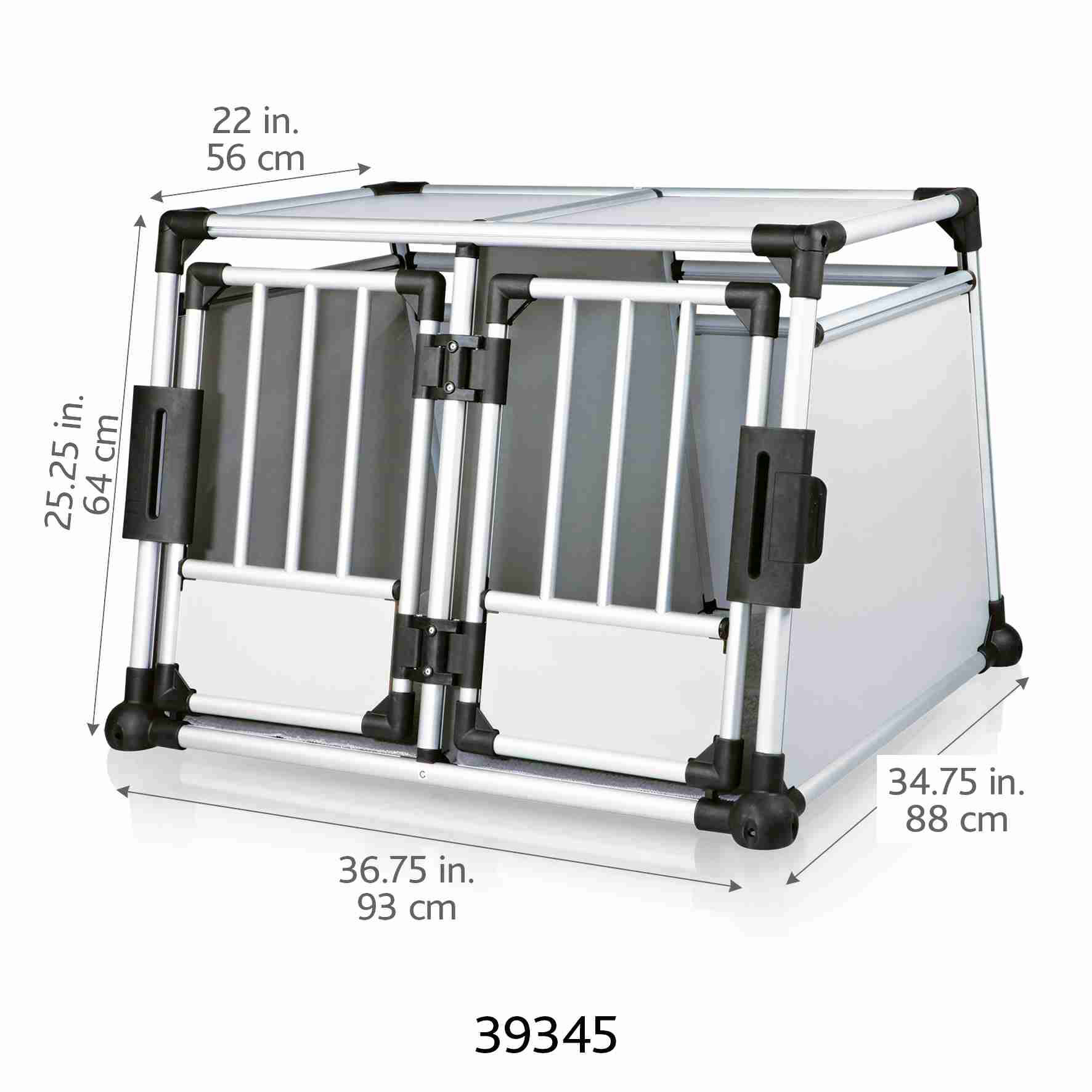 TRIXIE Doppel-Transportbox für Hunde