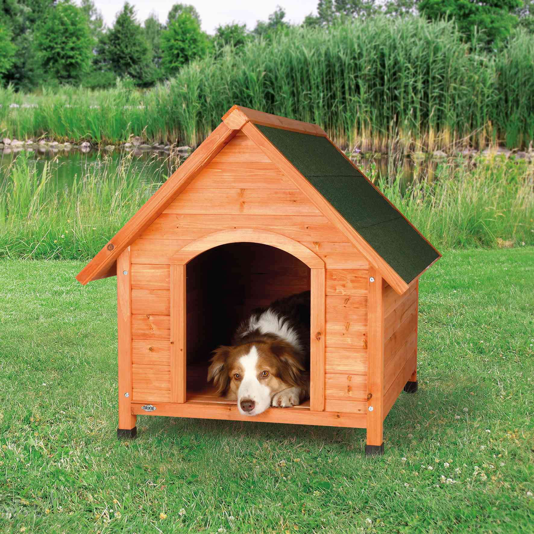 TRIXIE natura Hundehütte Cottage mit Satteldach