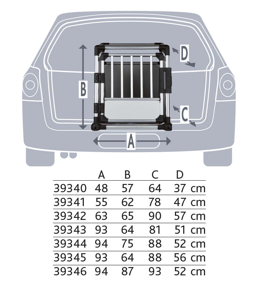 TRIXIE Transportbox, Aluminium