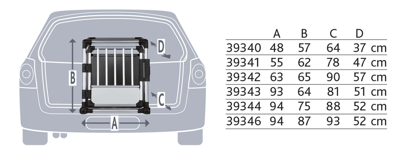 TRIXIE Transportbox, Aluminium