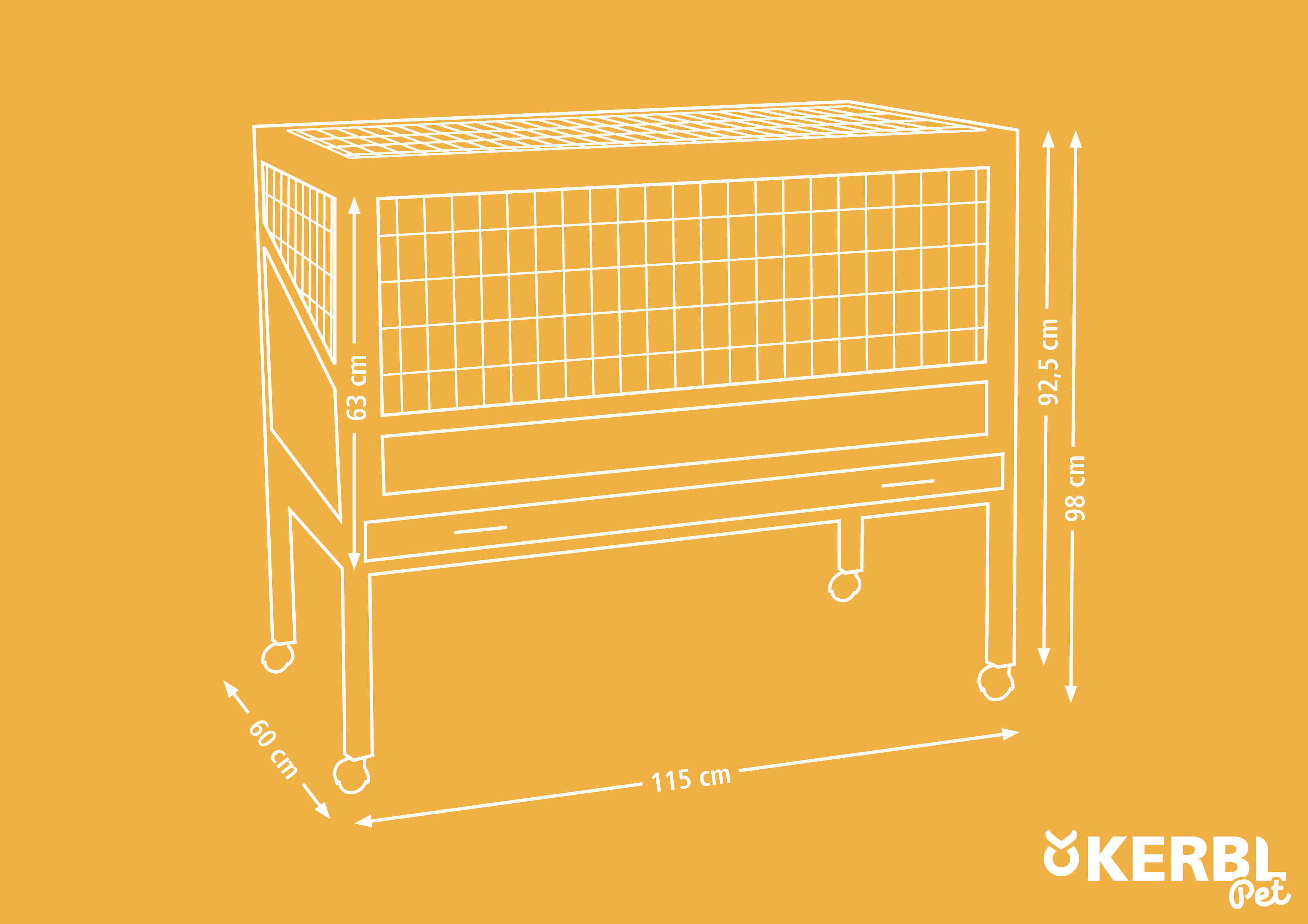 KERBL Kleintierkäfig Indoor Deluxe