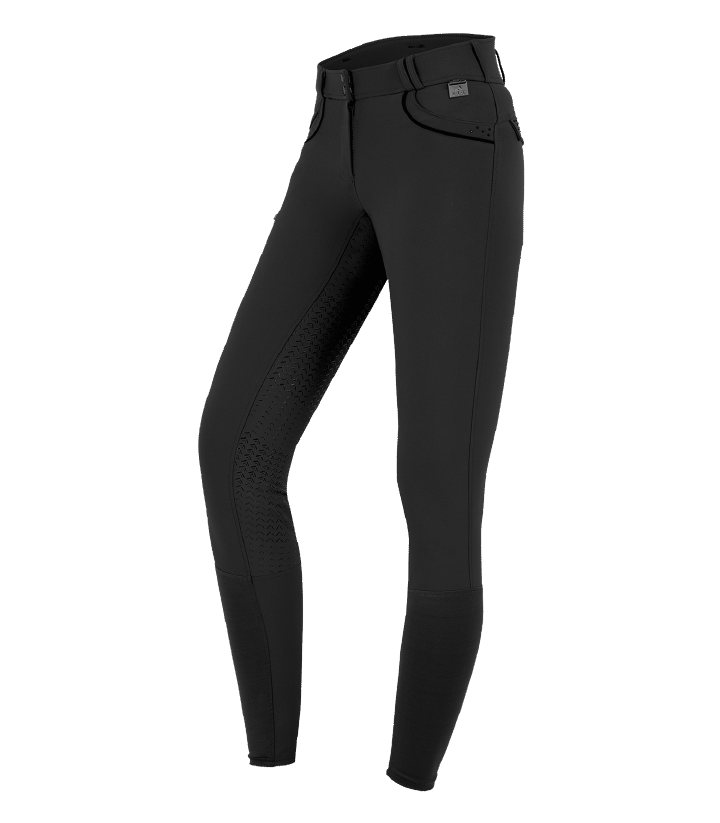 White women's full grip high waist breeches with crystal fabric inserts Women's