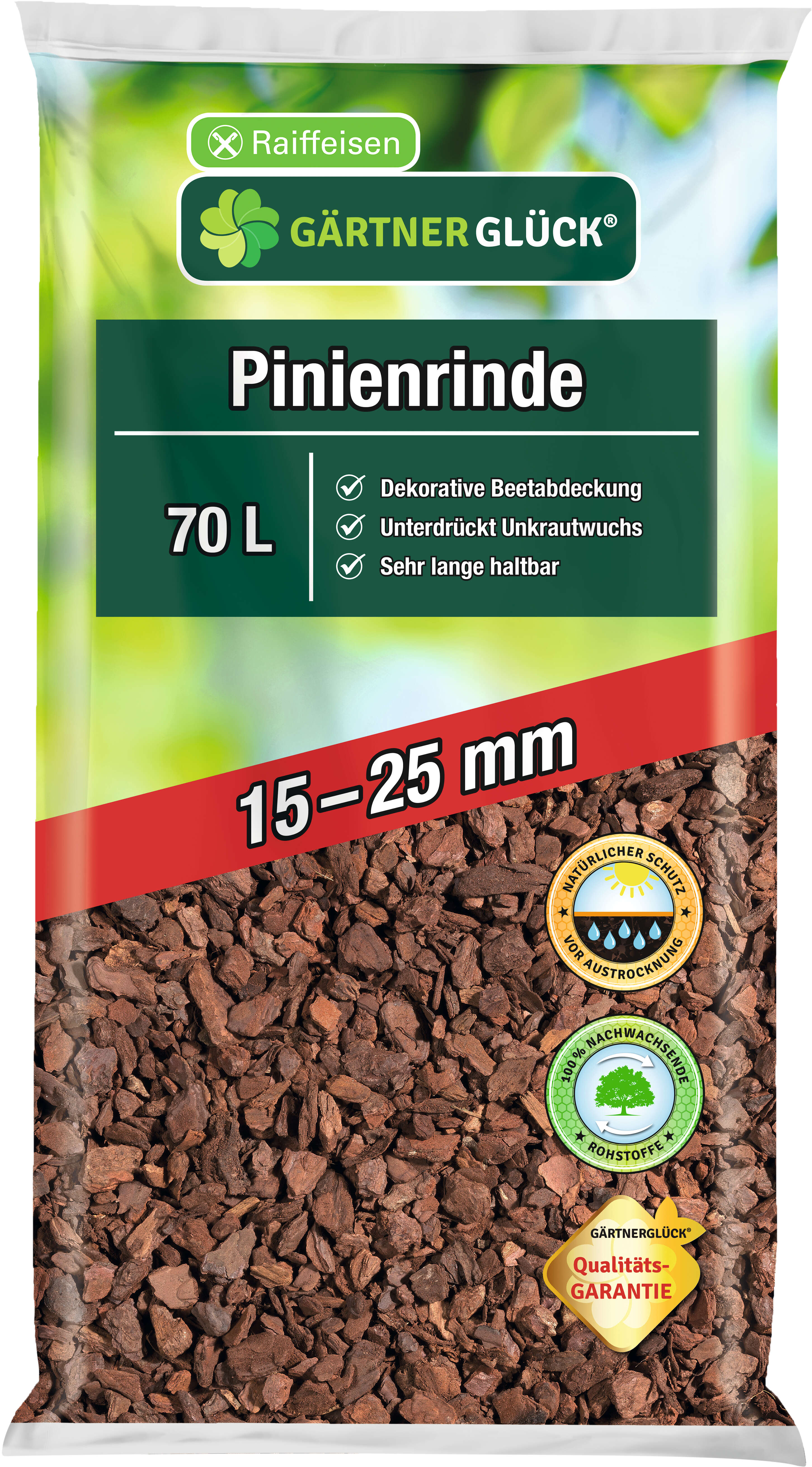 GÄRTNERGLÜCK Pinienrinde 1525 mm raiffeisenmarkt.de
