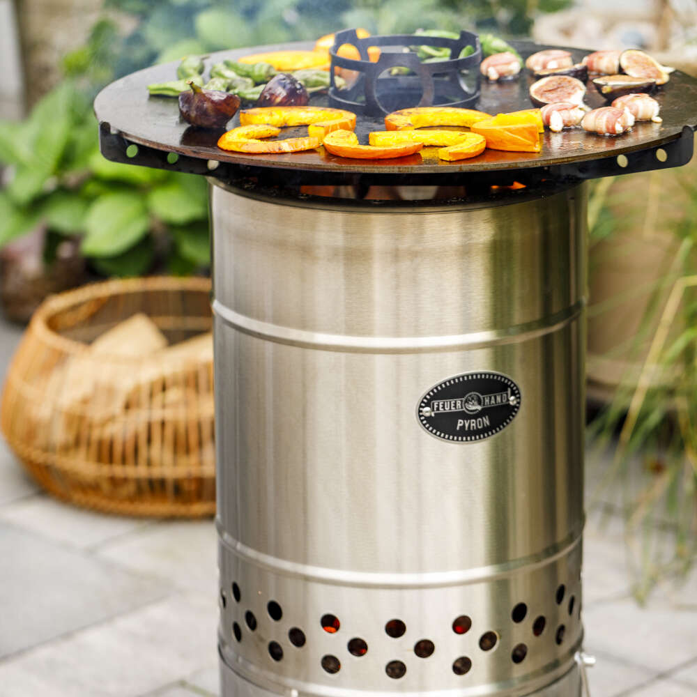 Petromax FEUERHAND Plancha Grillplatte zu Pyron Feuertonne