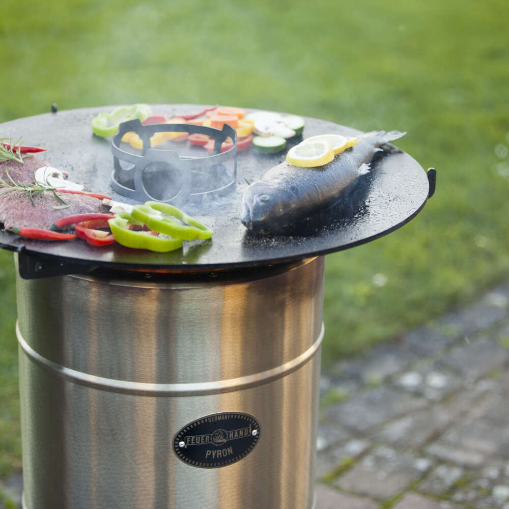 Petromax FEUERHAND Plancha Grillplatte zu Pyron Feuertonne