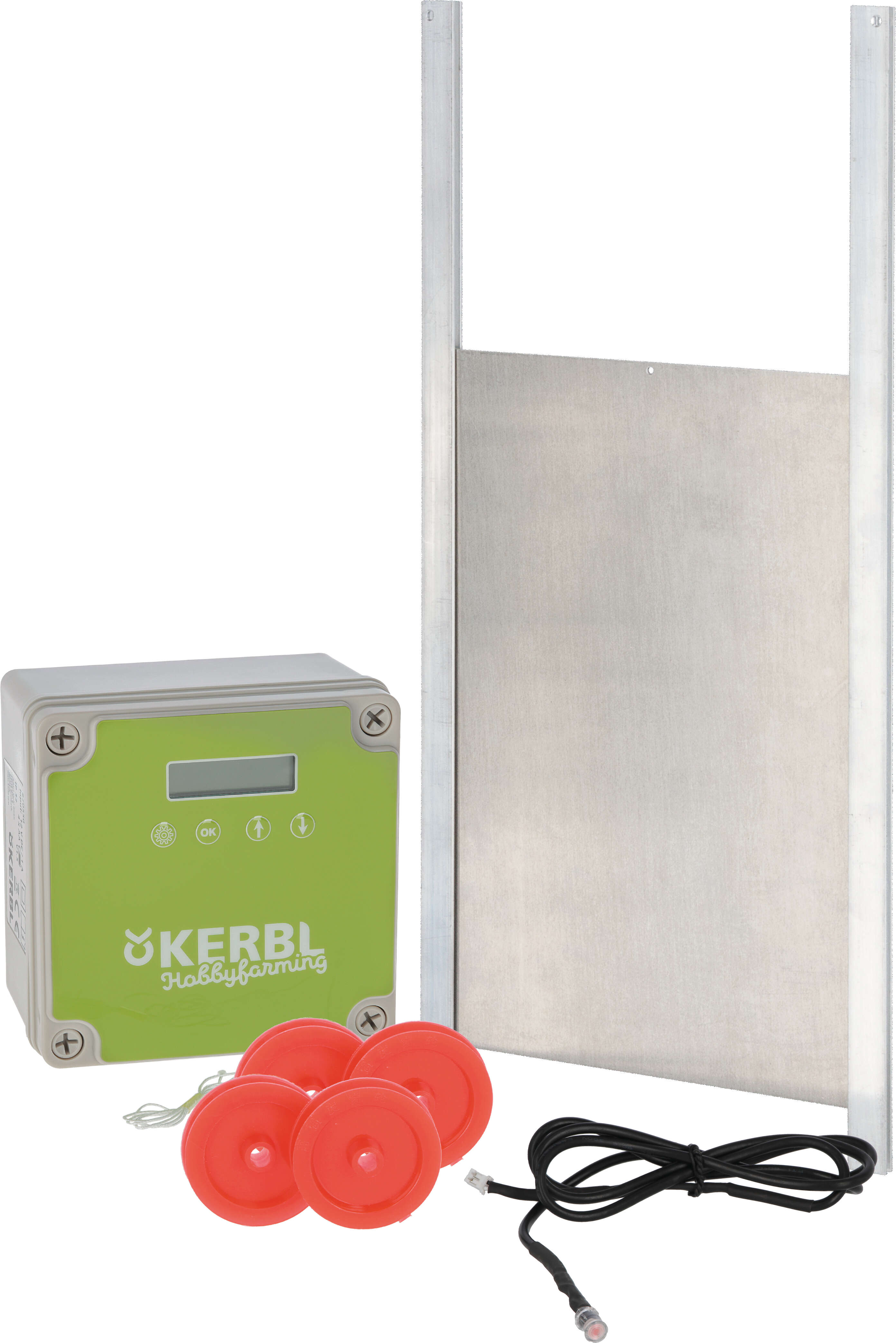 KERBL Automatische Hühnertür Komplett-Set inkl. Führungsschienen