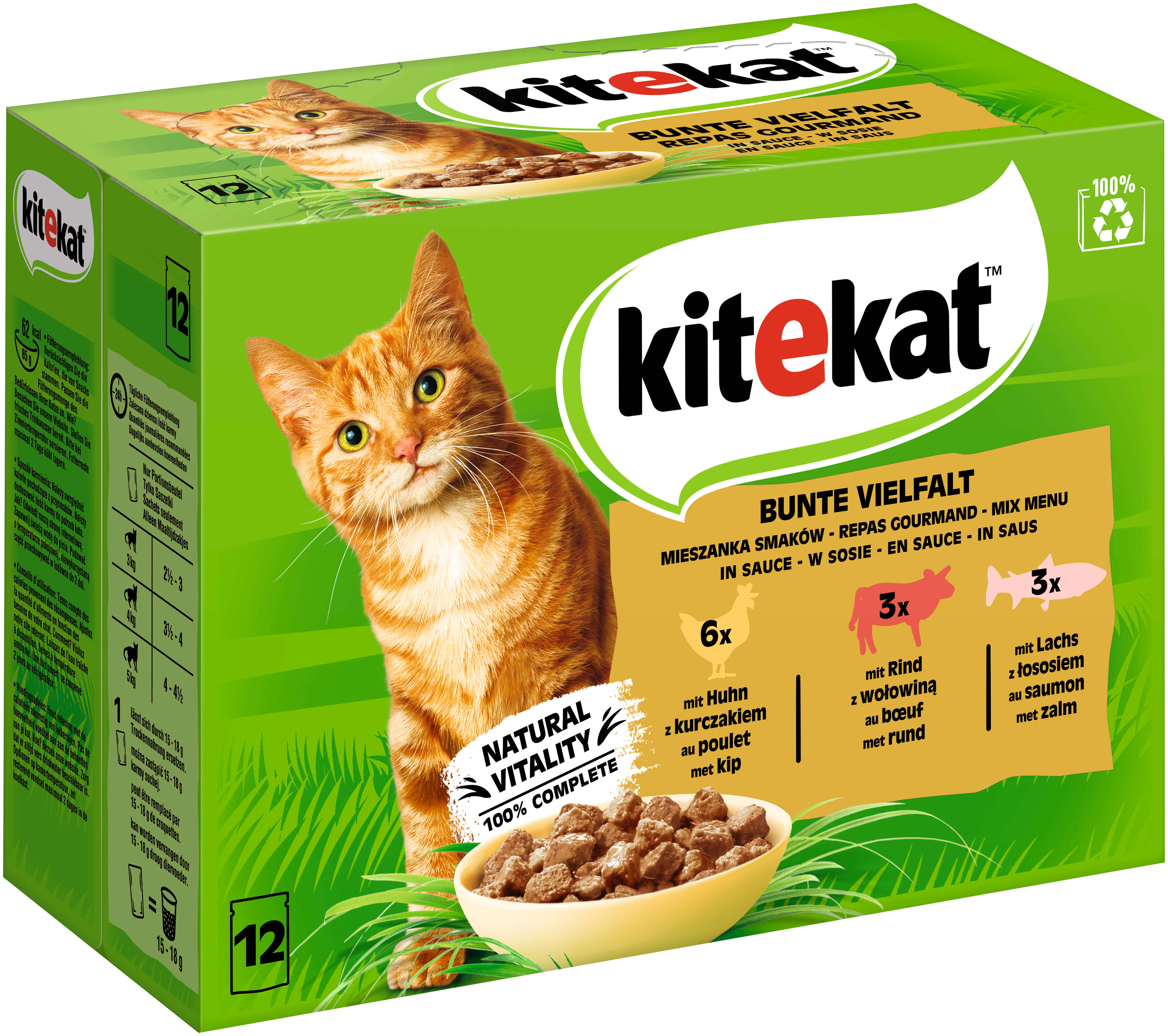 Kitekat Katzen-Nassfutter Bunte Vielfalt in Sauce