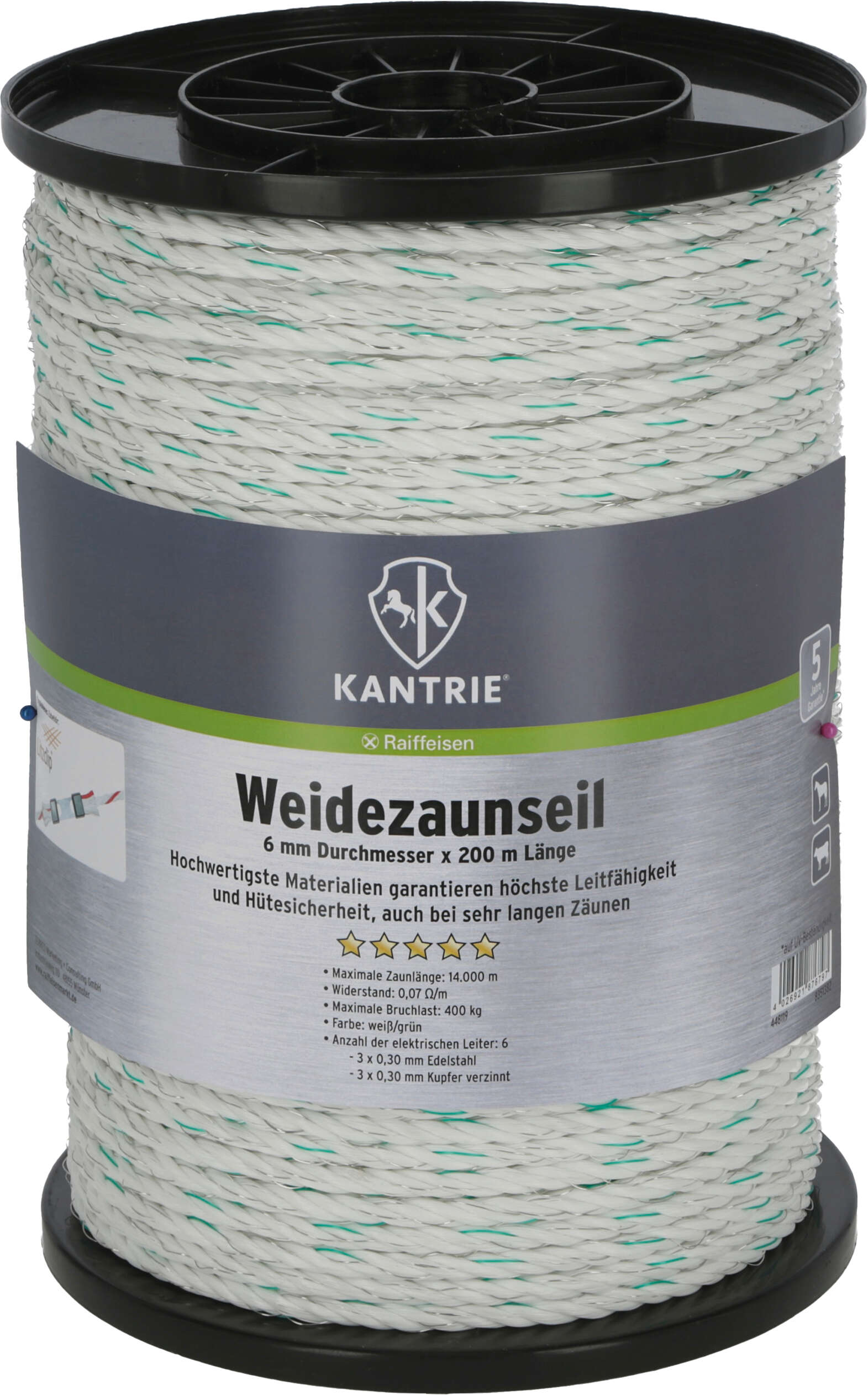 KANTRIE Weidezaunseil für lange Zaunanlagen
