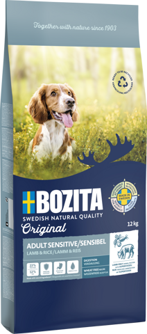 BOZITA Hunde-Trockenfutter Original Adult Sensitive Lamm und Reis