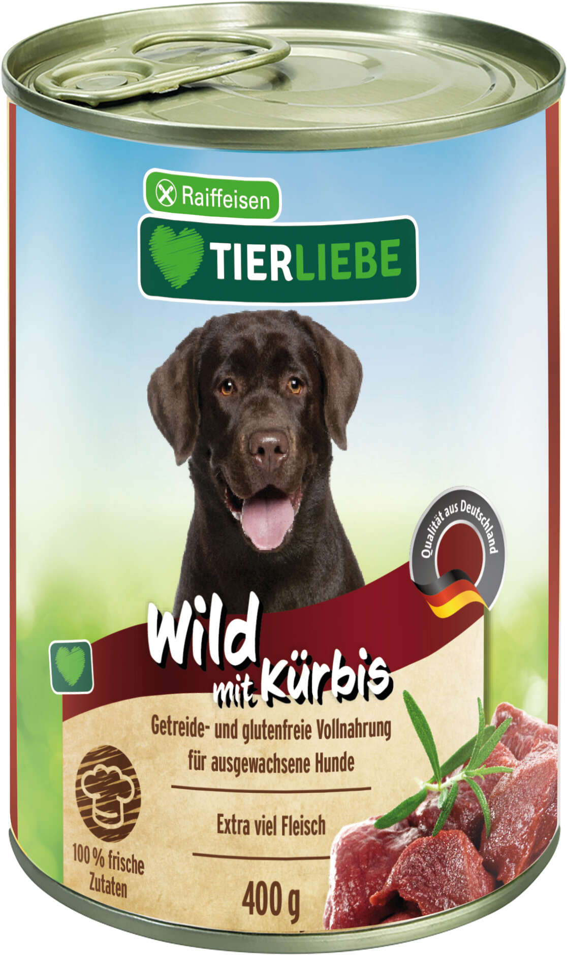 TIERLIEBE Hunde-Nassfutter Wild mit Kürbis