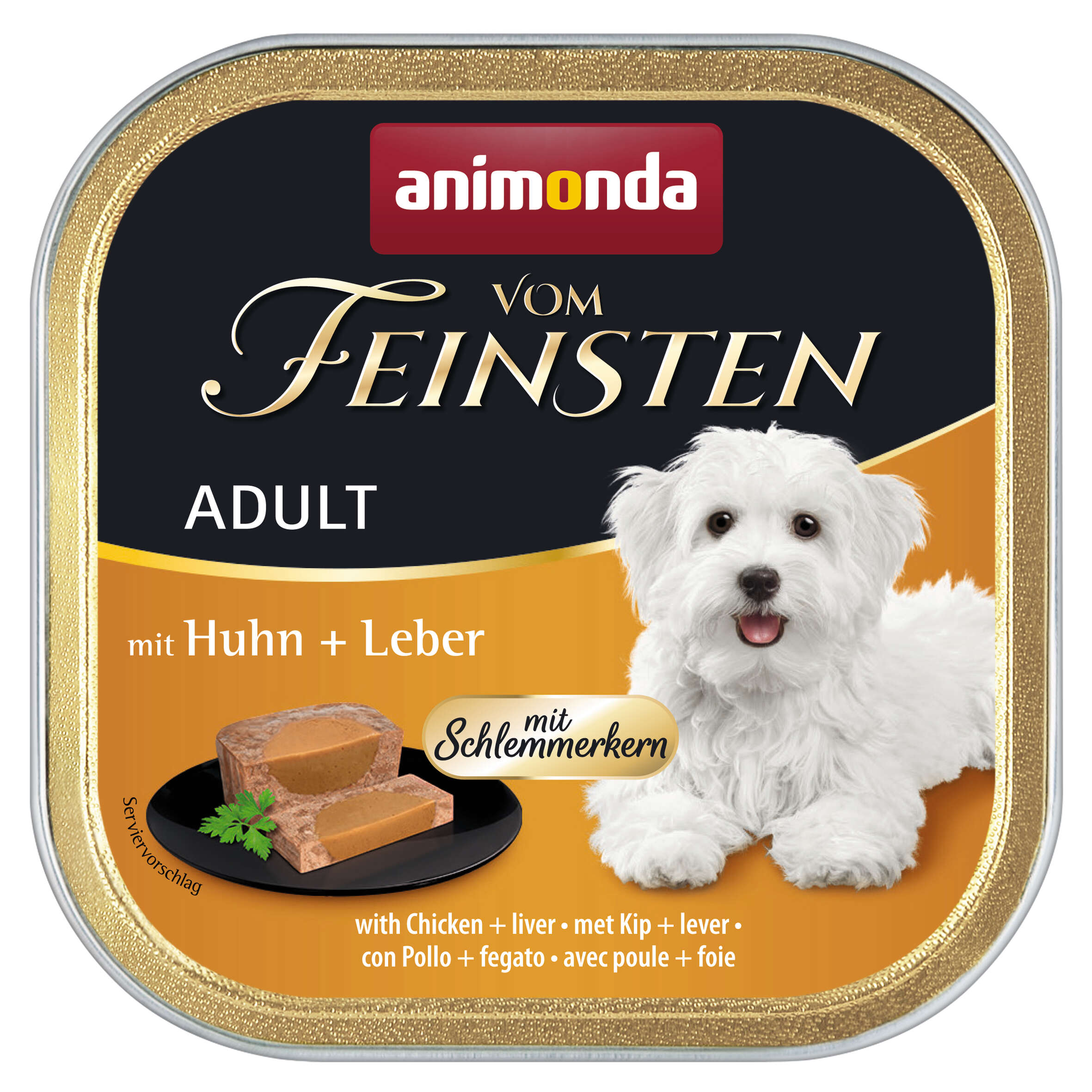 animonda Hunde-Nassfutter Vom Feinsten Adult Huhn + Leber