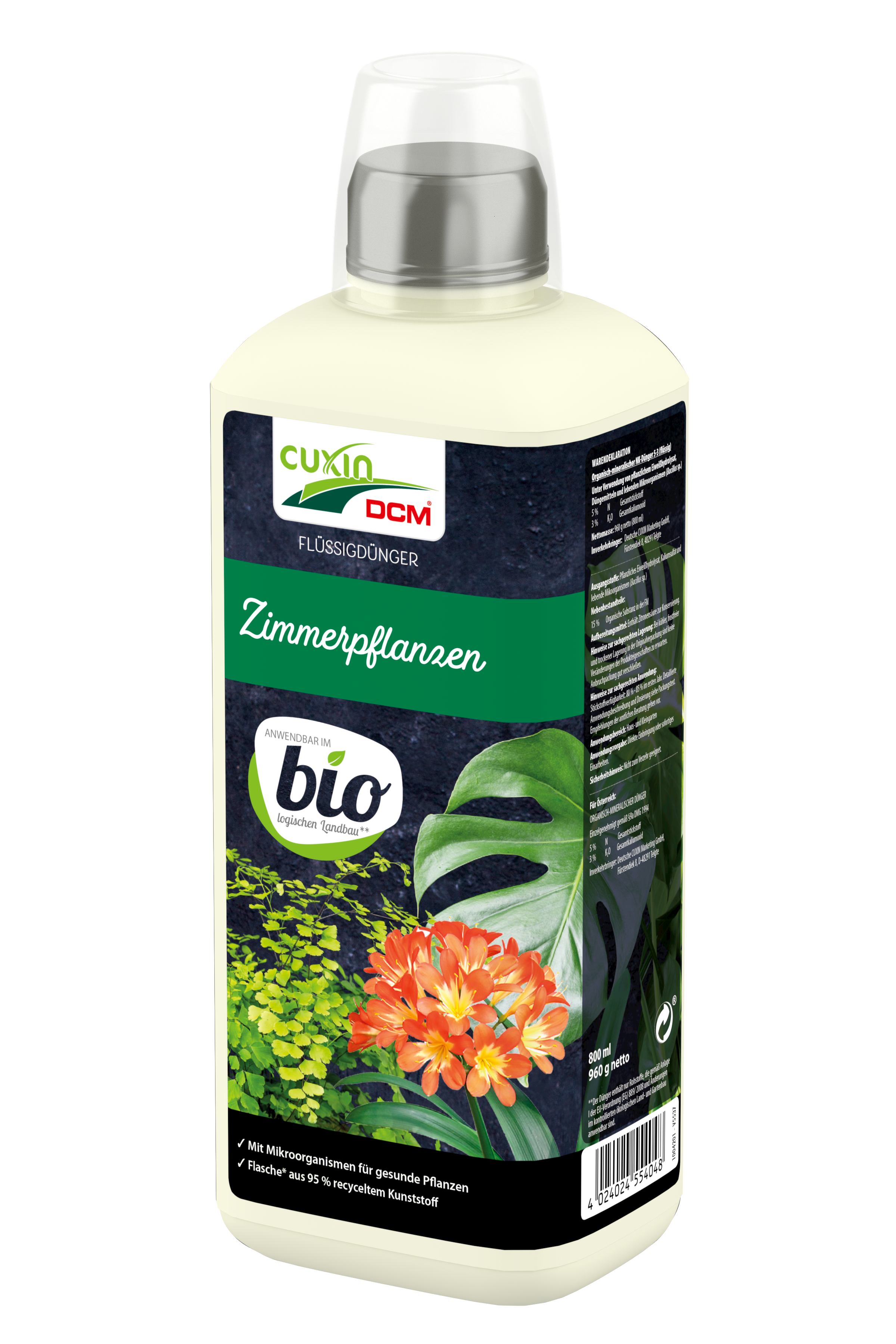 CUXIN Flüssigdünger Zimmerpflanzen Bio