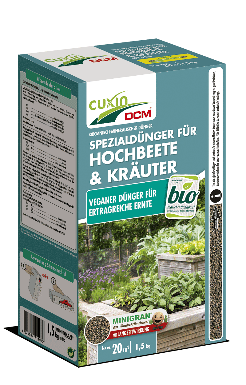CUXIN DCM Spezialdünger für Hochbeete & Kräuter
