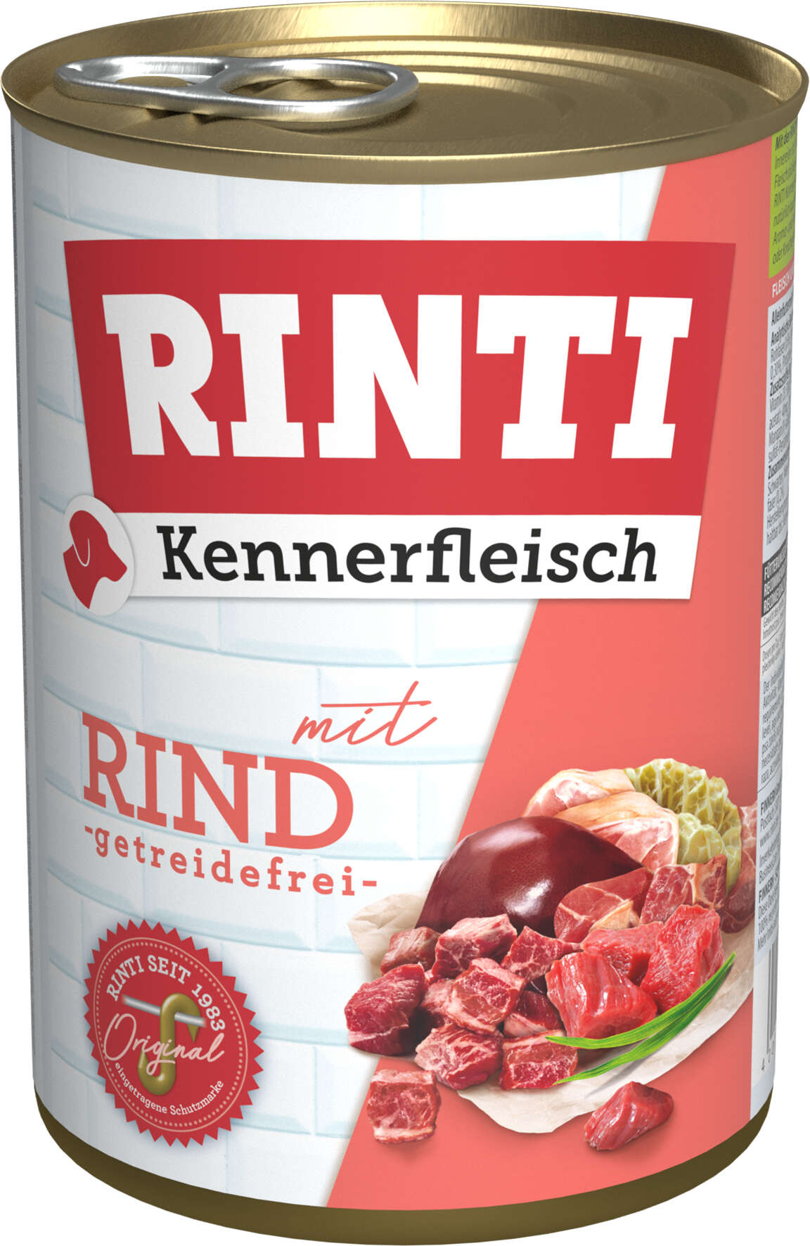 RINTI Hunde-Nassfutter Kennerfleisch mit Rind