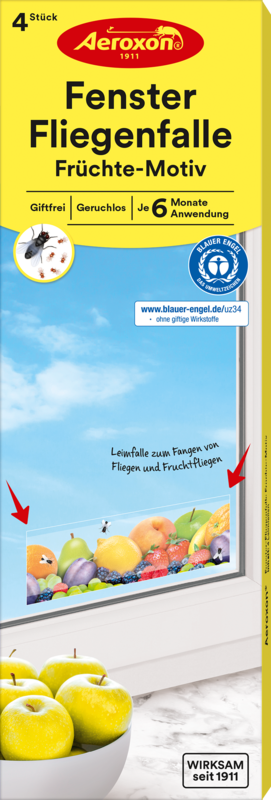 Aeroxon Fenster-Fliegenfalle "Früchte"