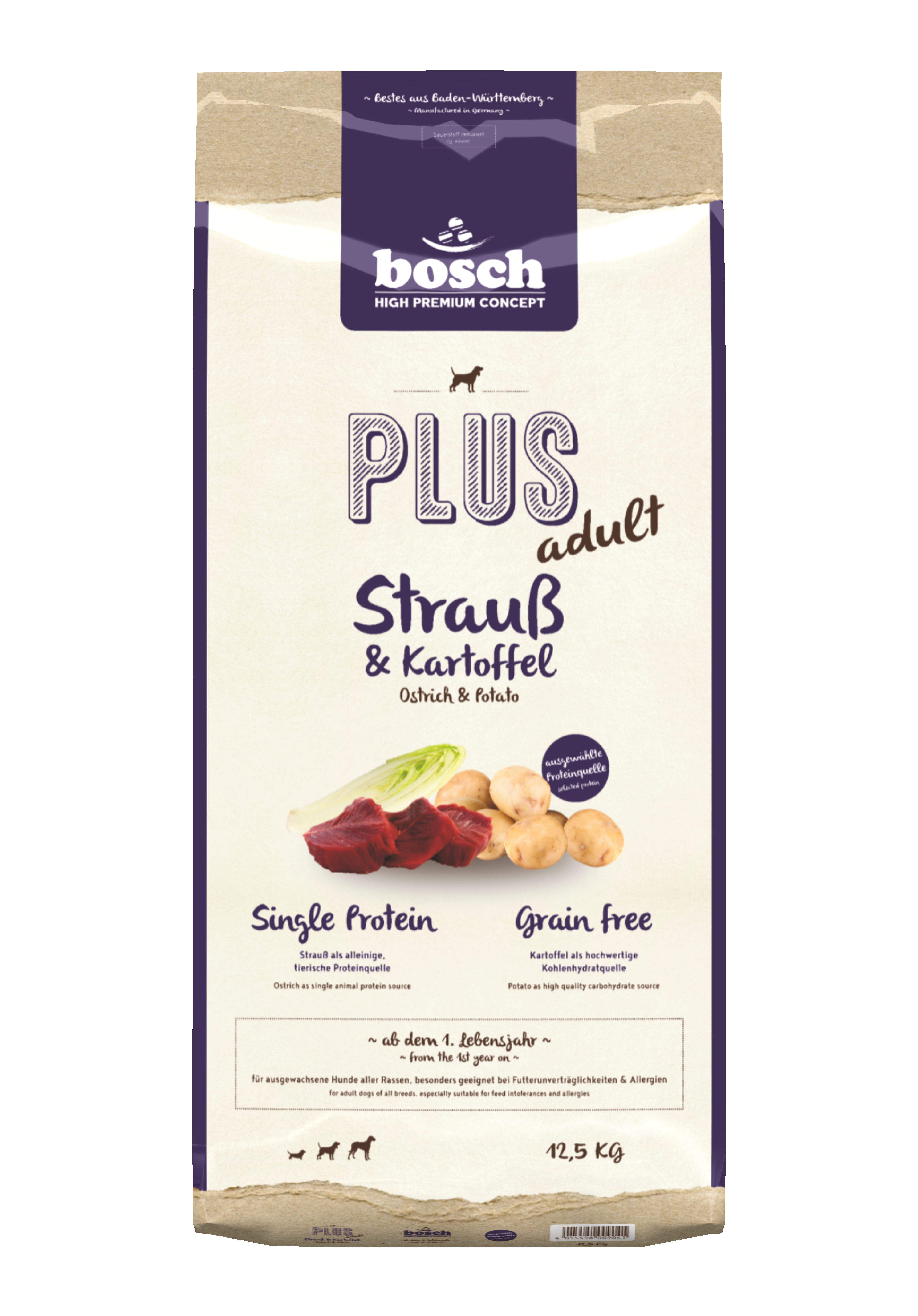 bosch Hunde-Trockenfutter HPC Plus Strauss+Kartoffel