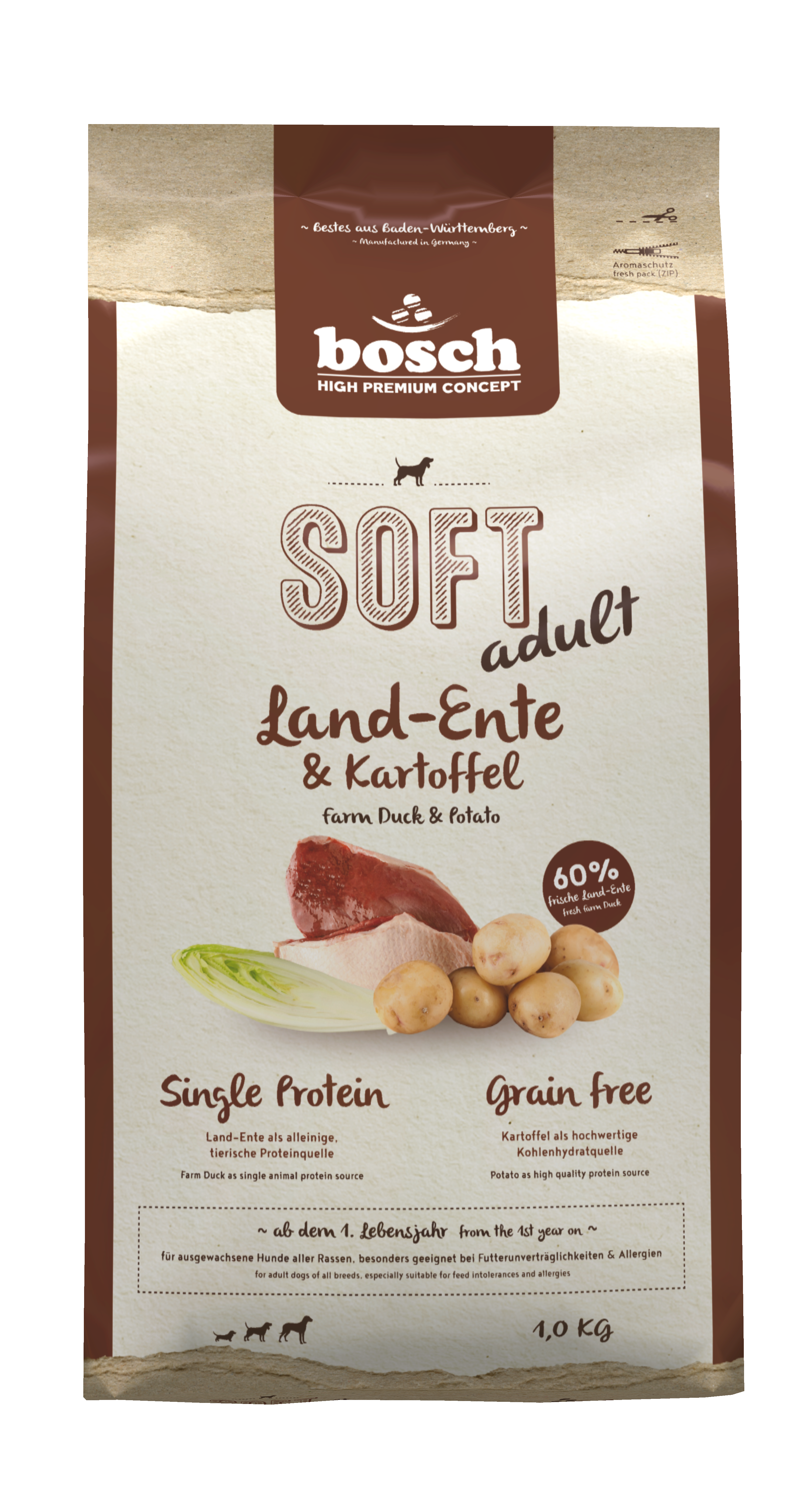 bosch Hunde-Trockenfutter HPC Soft Land-Ente+Kartoffel
