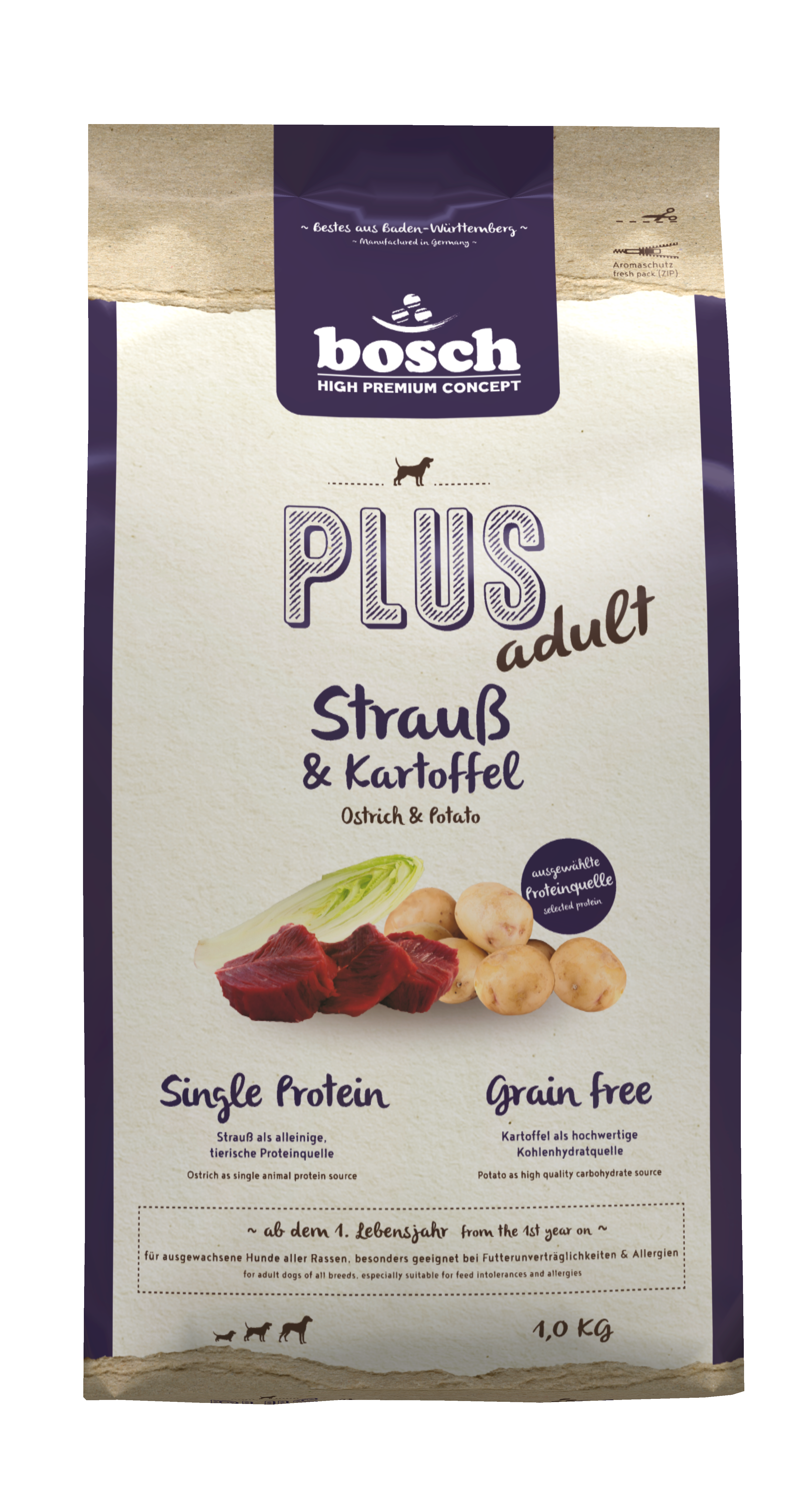 bosch Hunde-Trockenfutter HPC Plus Strauss+Kartoffel