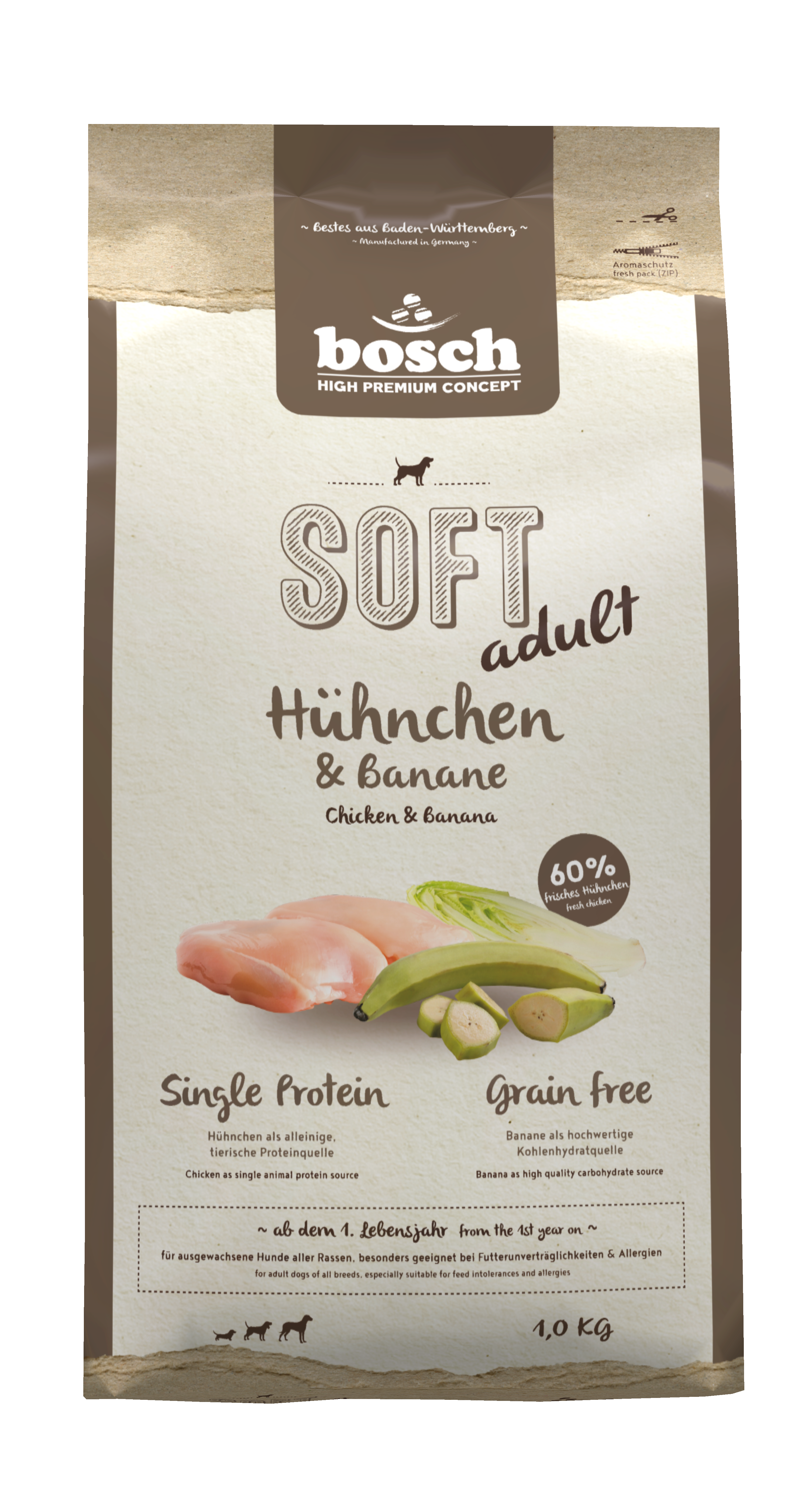 bosch Hunde-Trockenfutter HPC Soft Hühnchen + Banane