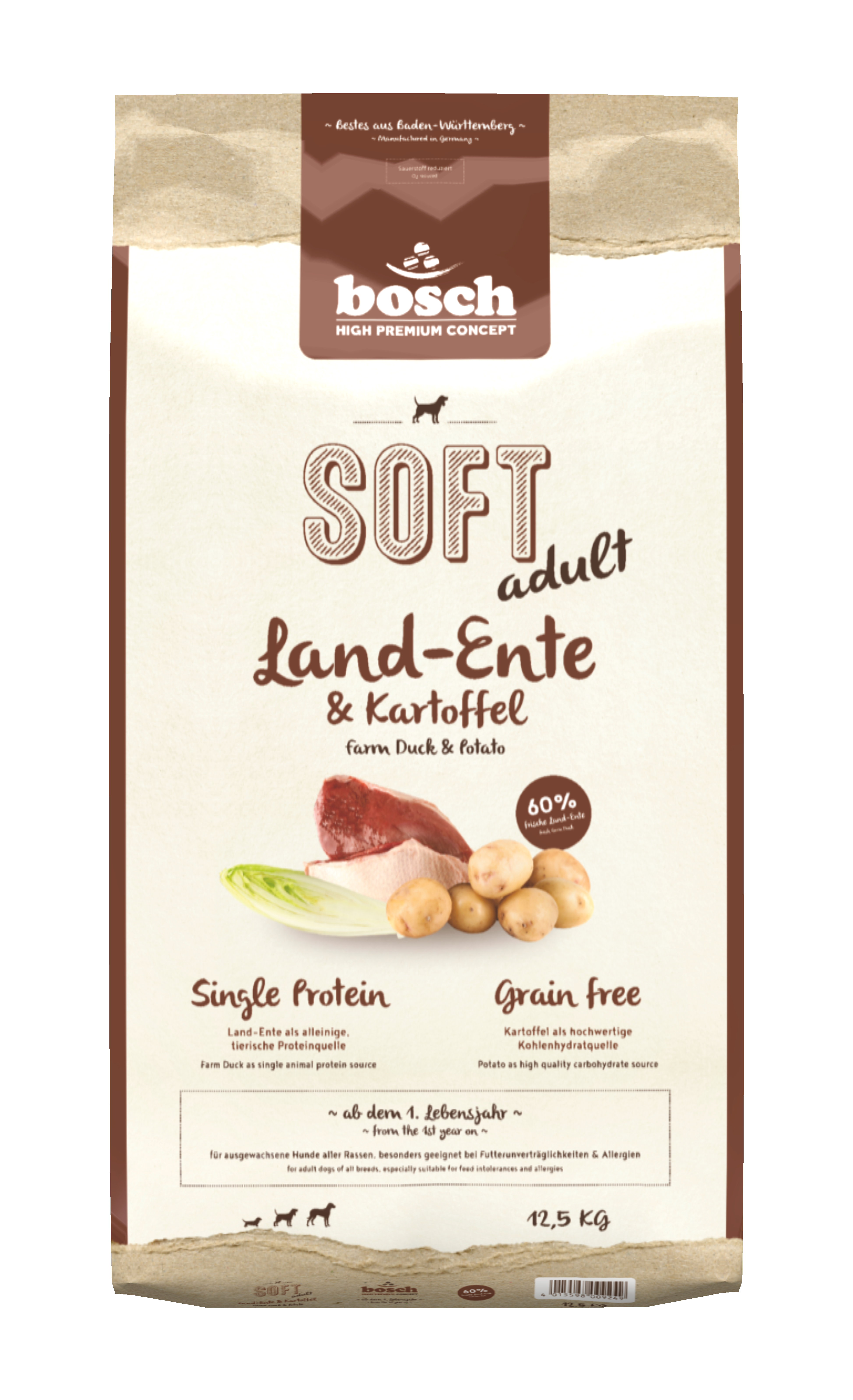 bosch Hunde-Trockenfutter HPC Soft Land-Ente+Kartoffel