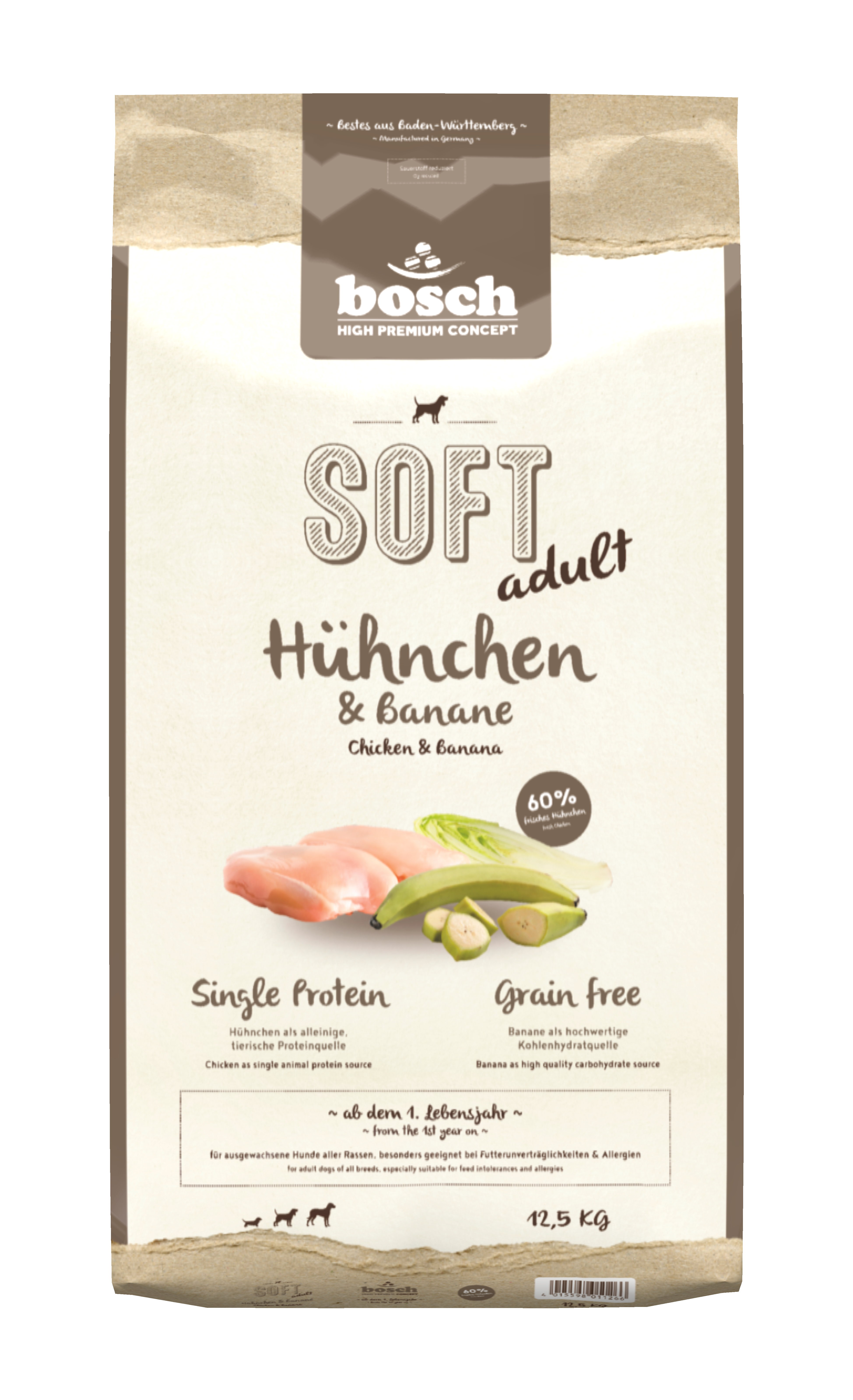 bosch Hunde-Trockenfutter HPC Soft Hühnchen + Banane