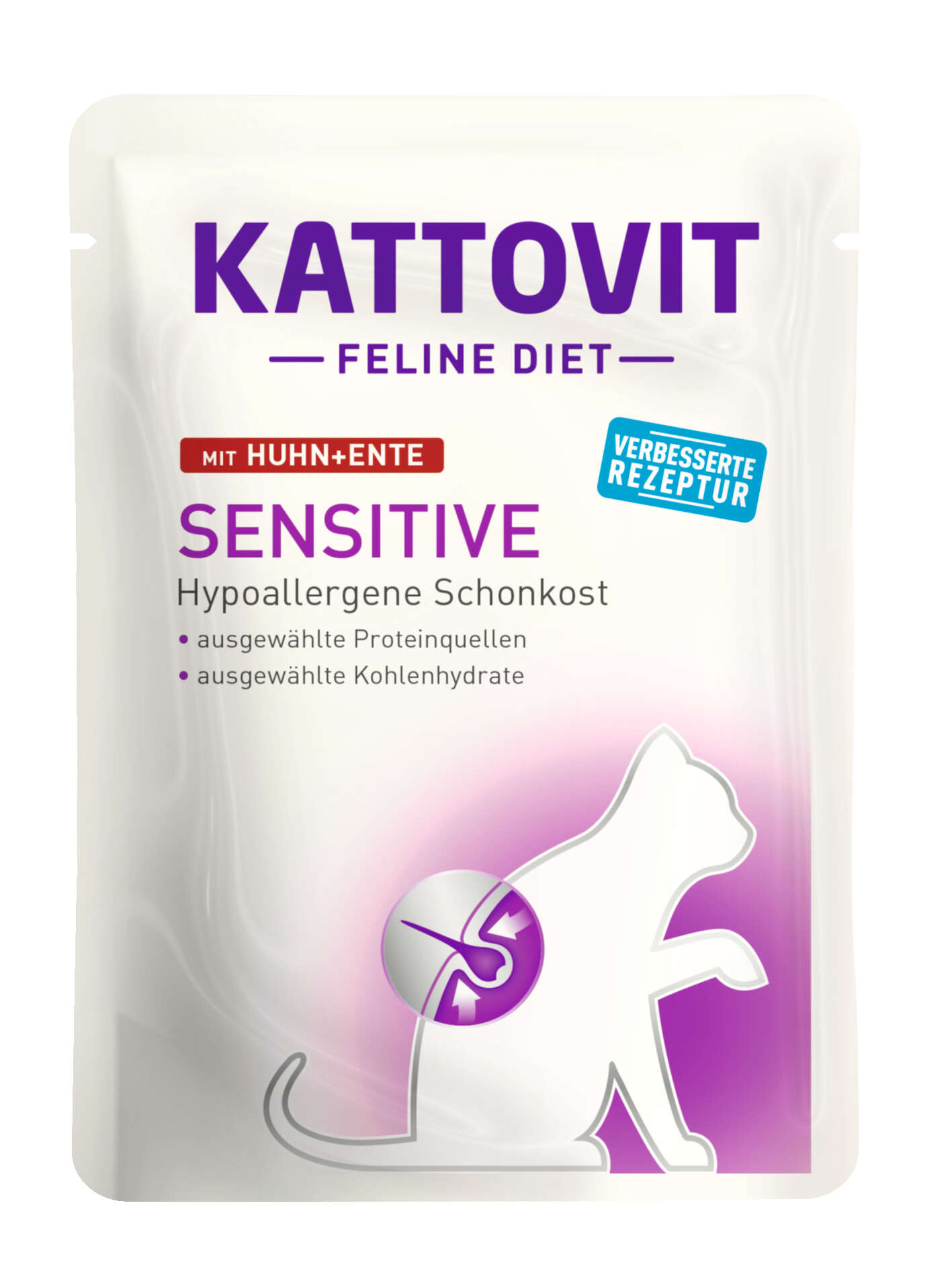 KATTOVIT Katzen-Nassfutter Feline Diet Sensitive Huhn + Ente