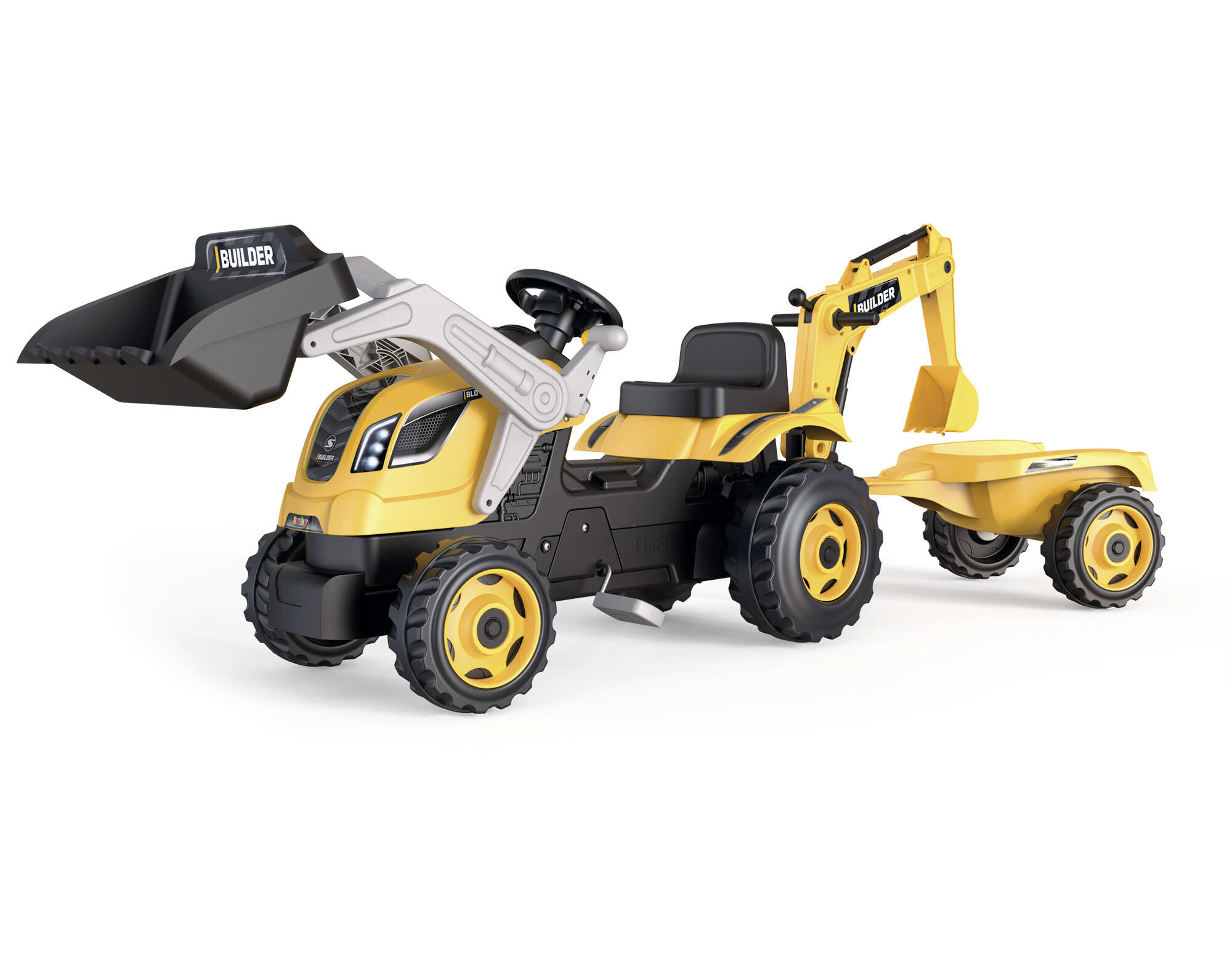 Smoby Traktor Builder Max mit Anhänger