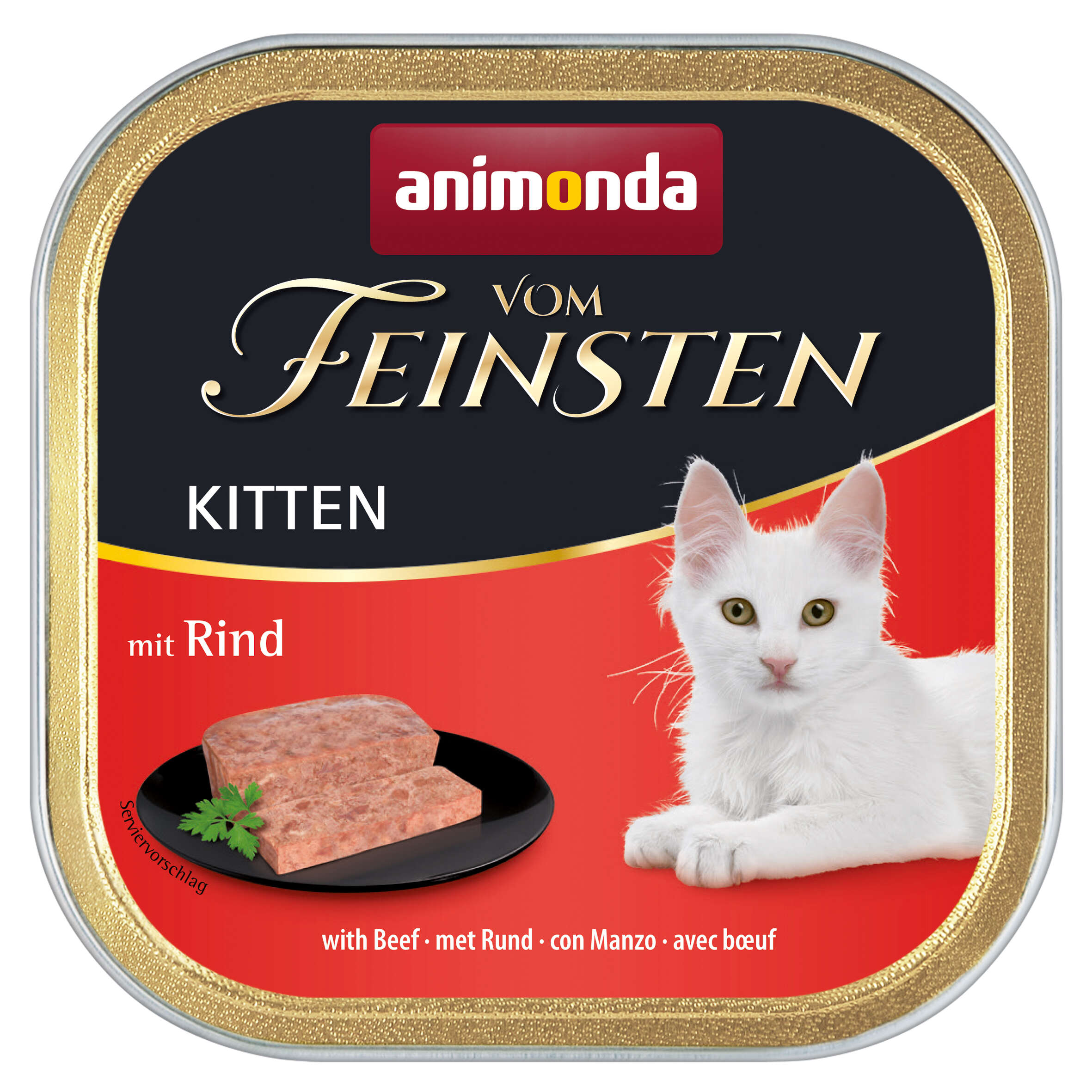animonda Katzen-Nassfutter Vom Feinsten Kitten mit Rind