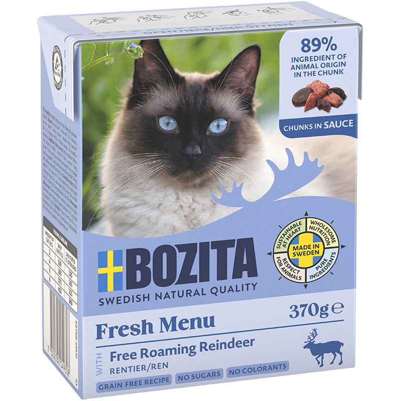 BOZITA Katzen-Nassfutter Häppchen in Sauce Rentier