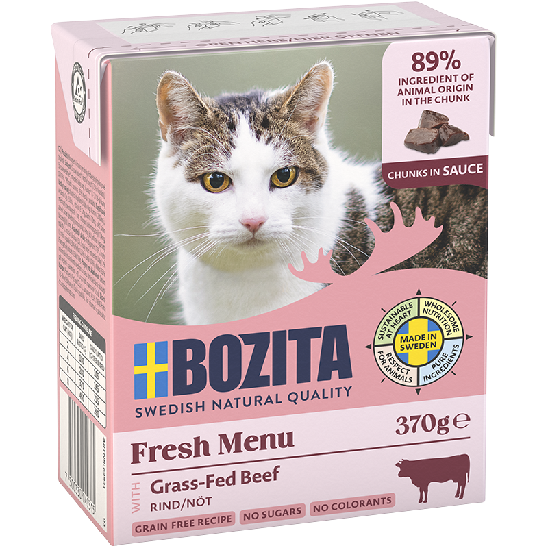 BOZITA Katzen-Nassfutter Häppchen in Sauce Rind