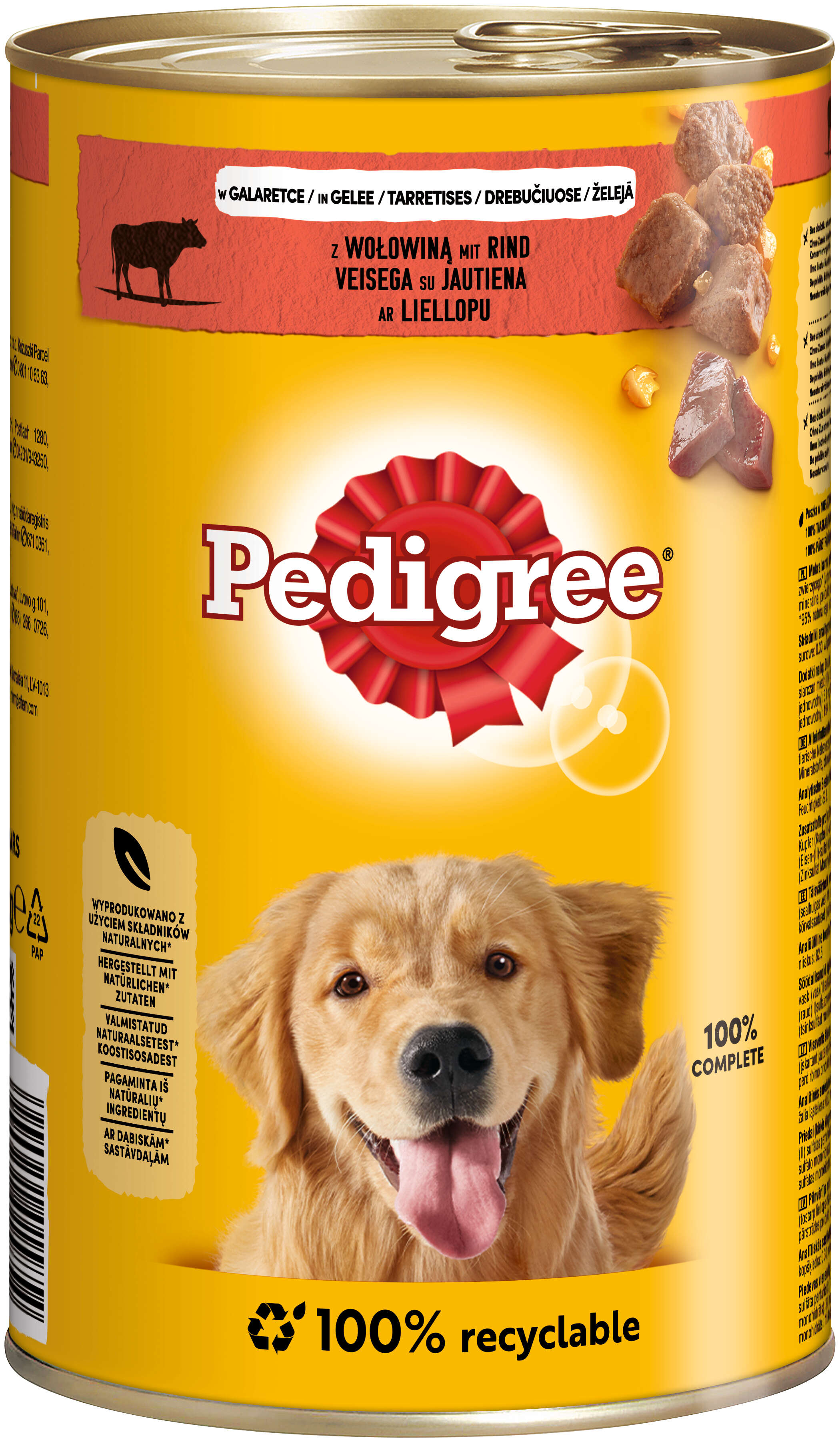 Pedigree Hunde-Nassfutter Rind in Gelee