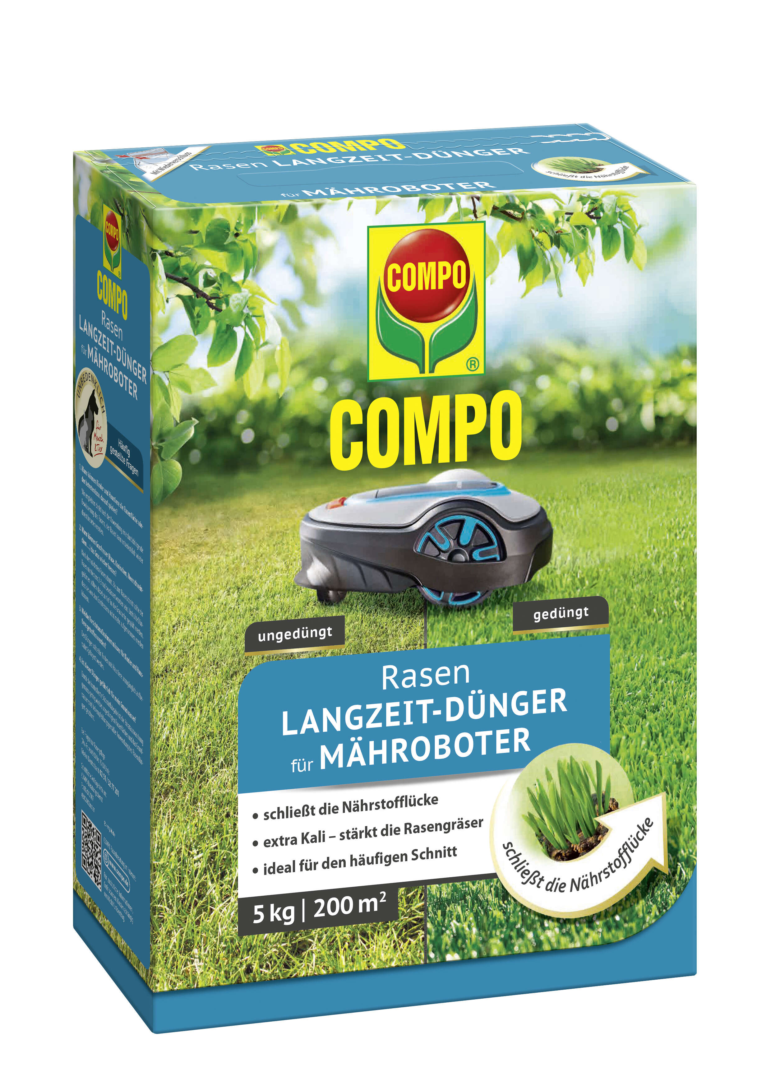 COMPO Rasen-Langzeit-Dünger für Mähroboter