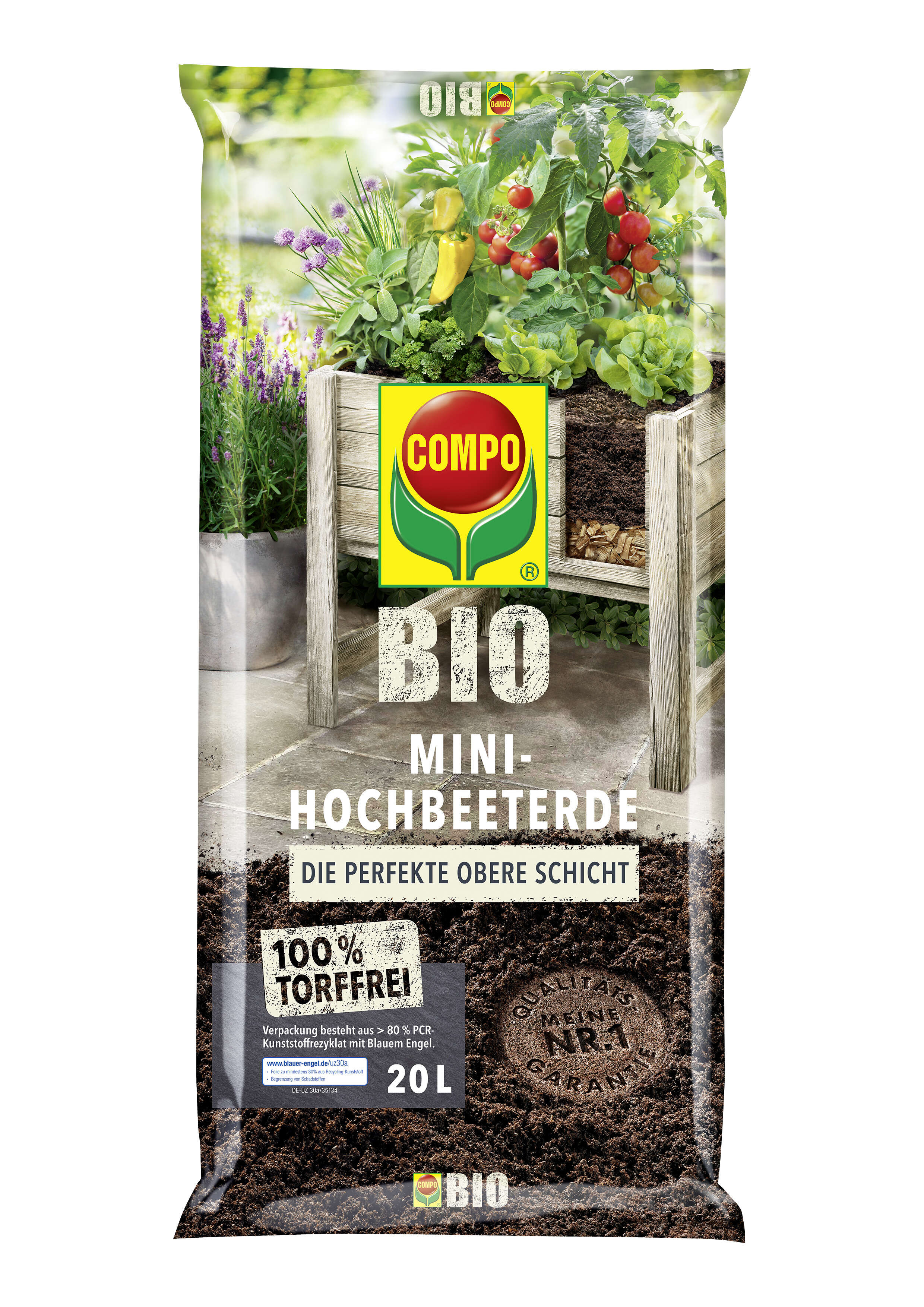 COMPO BIO Mini-Hochbeeterde torffrei