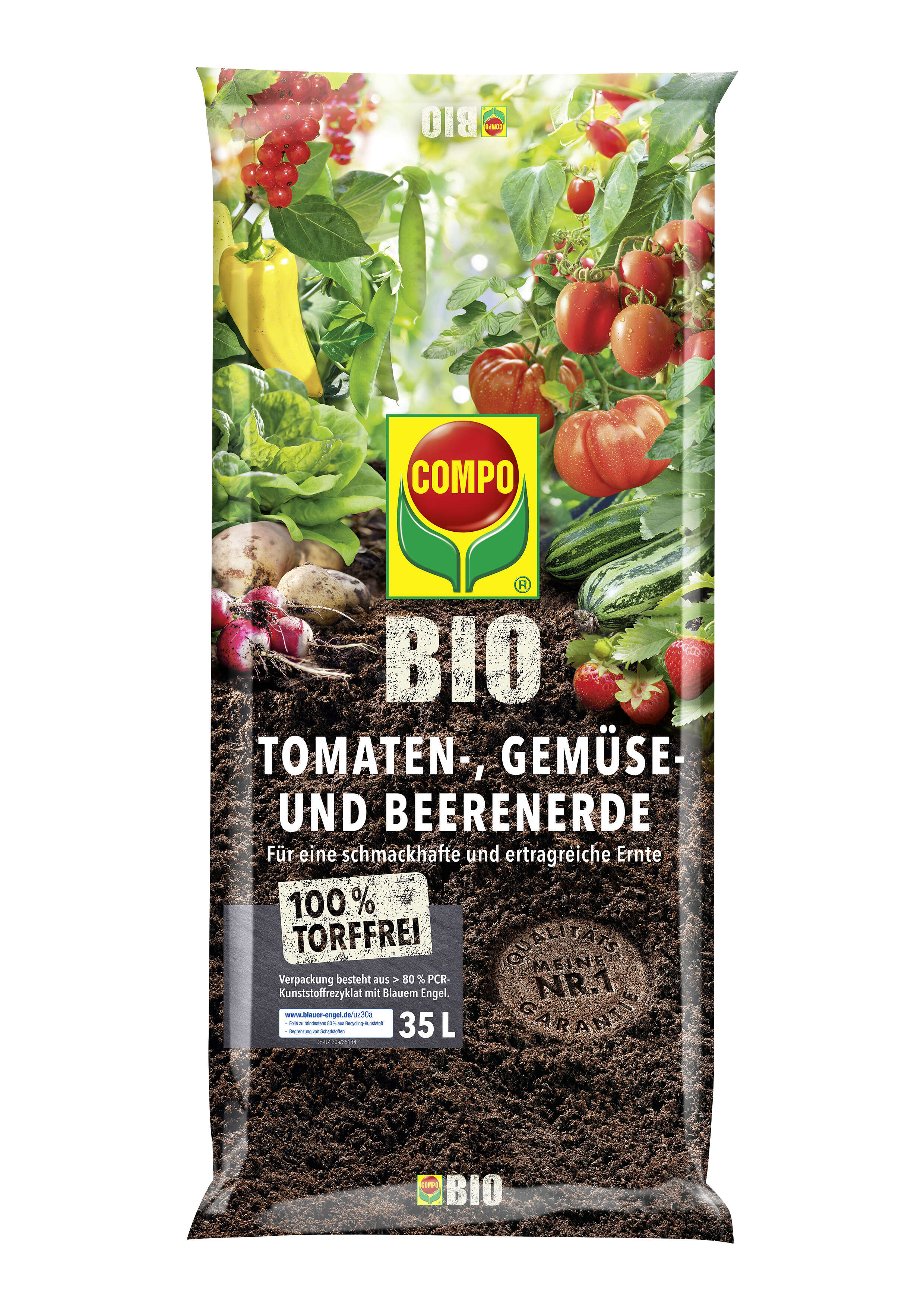 COMPO BIO Tomaten-, Gemüse- und Beerenerde torffrei