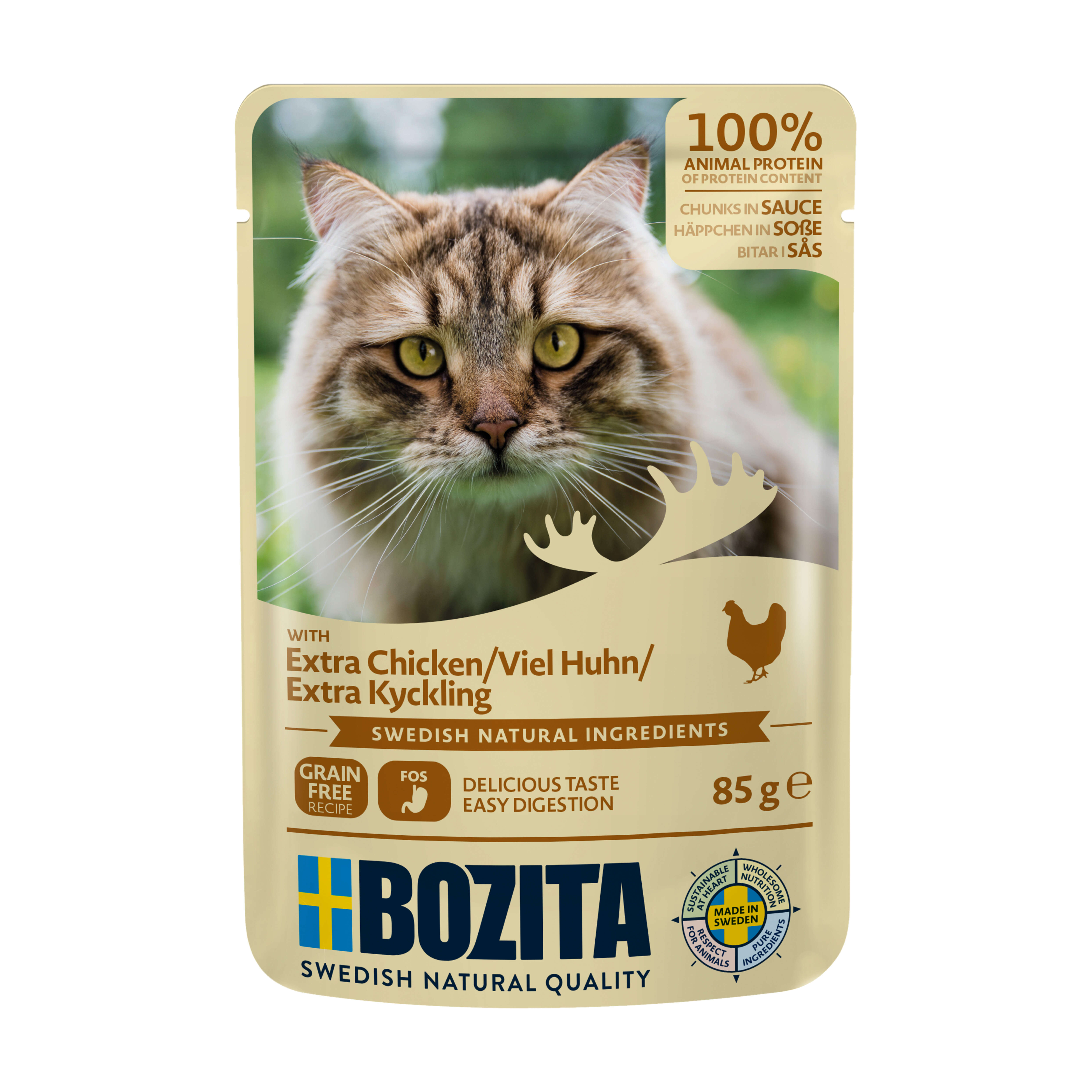BOZITA Katzen-Nassfutter Häppchen in Sauce Hühnchen