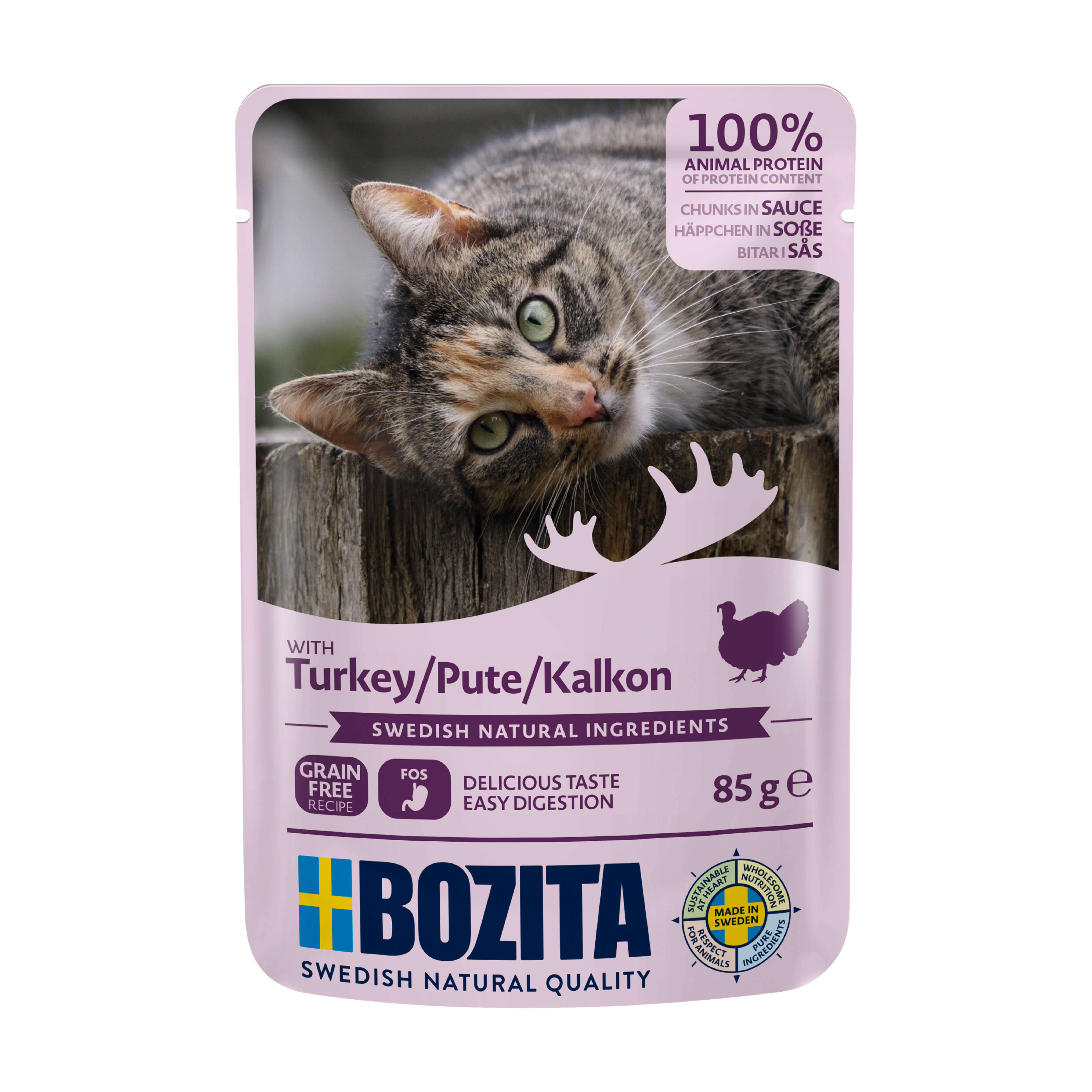 BOZITA Katzen-Nassfutter Häppchen in Sauce Pute